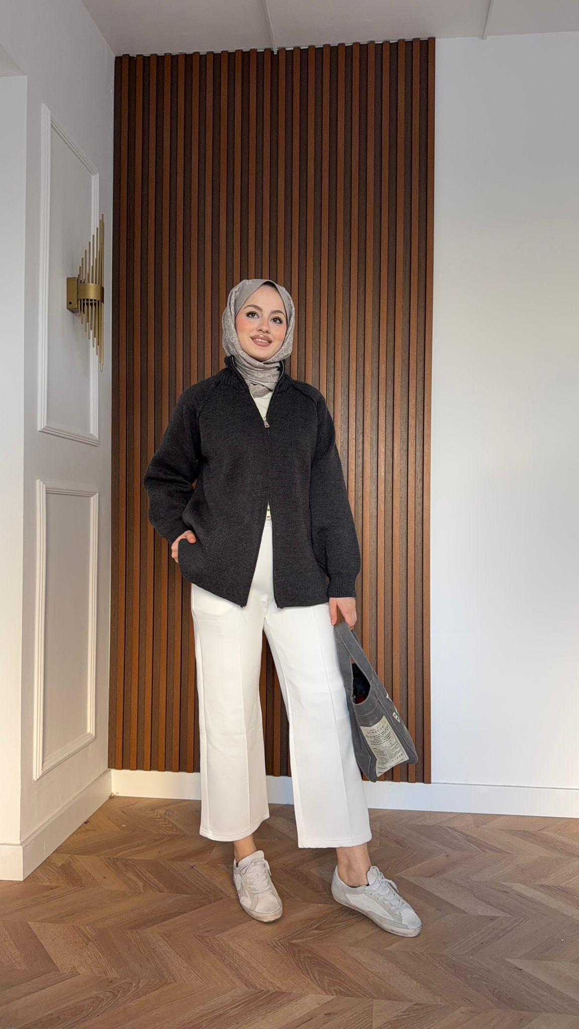 MEYSADESIGN KNITWEAR Marbella Triko Hırka Antrasit