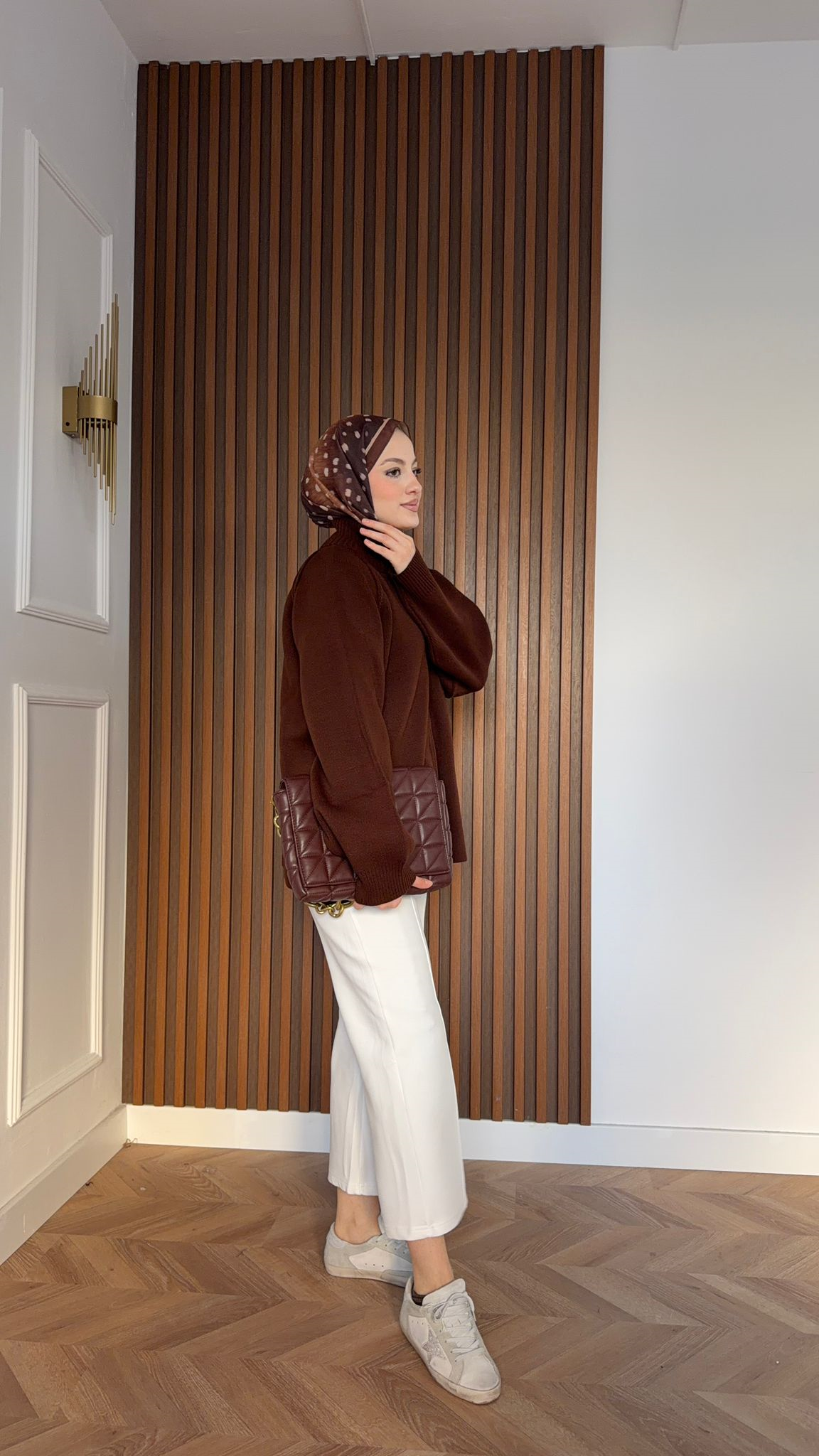 MEYSADESIGN KNITWEAR Marbella Triko Hırka Kahve