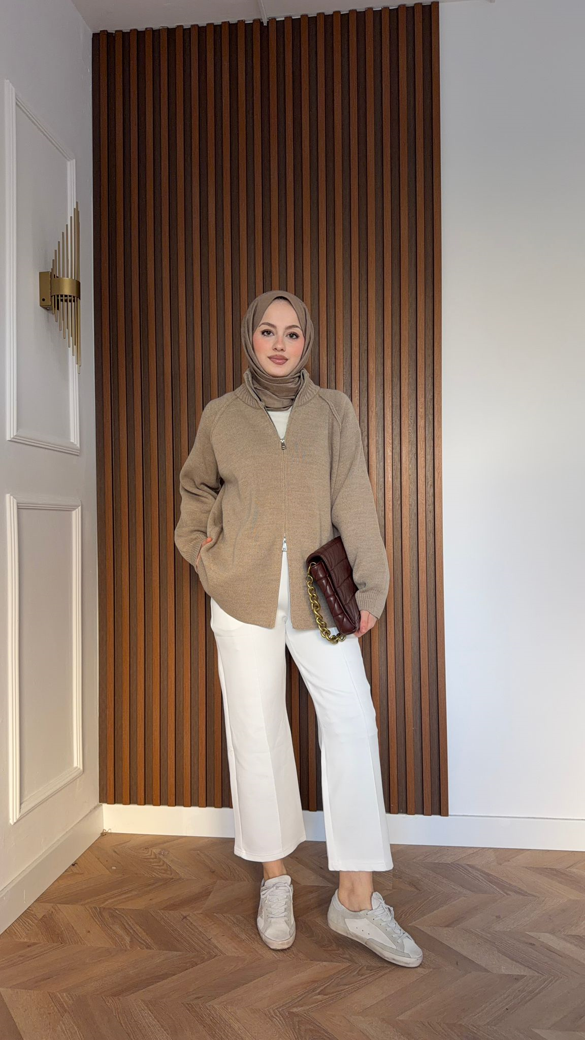 MEYSADESIGN KNITWEAR Marbella Triko Hırka Vizon