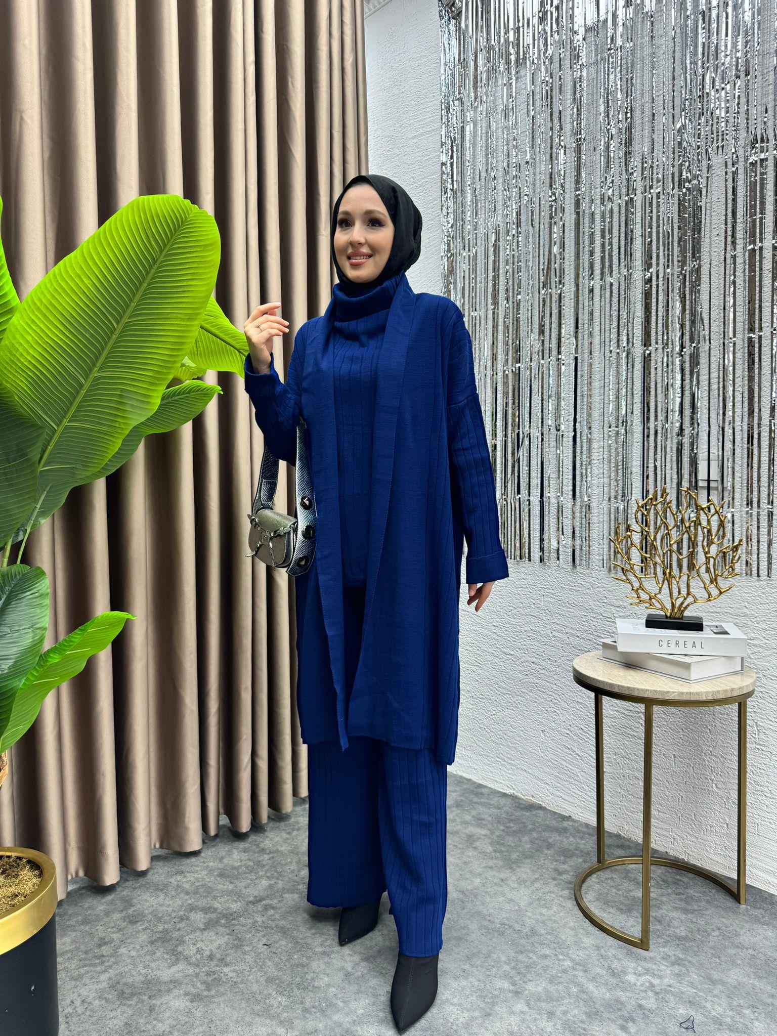 3-Piece Knit Set Navy