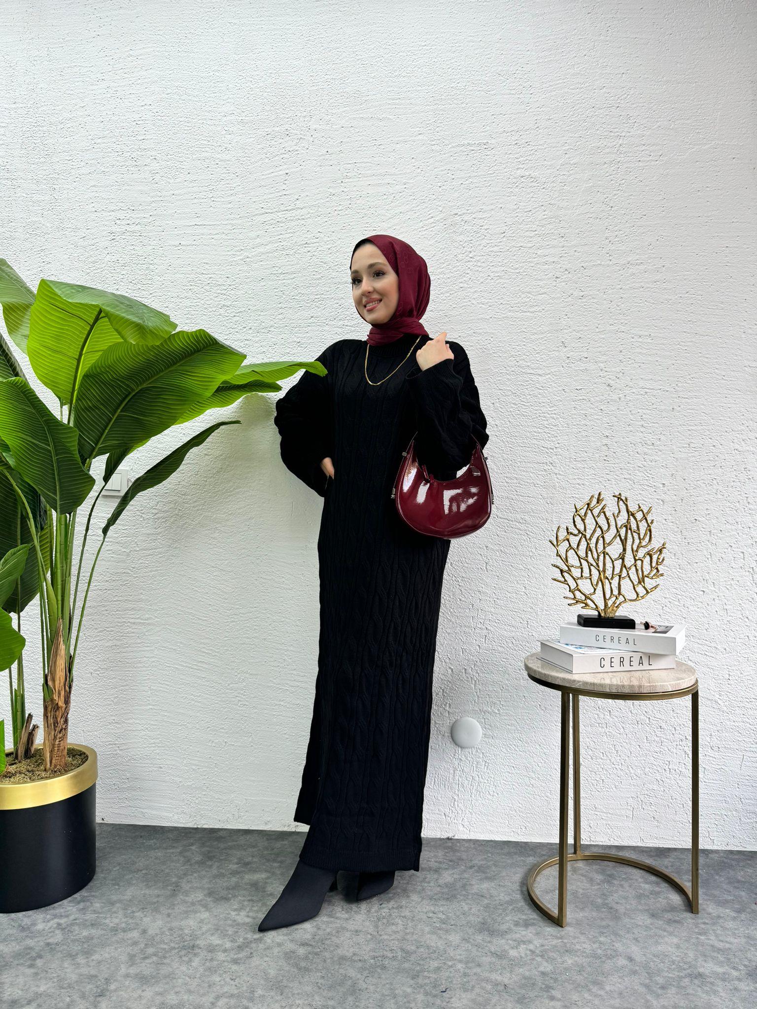 Pinterest Knit Dress Black