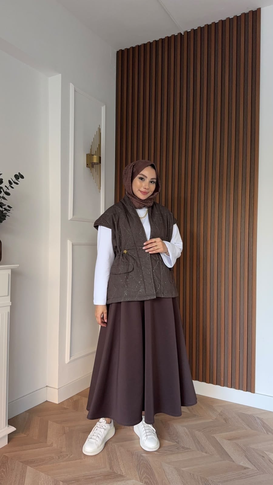 MEYSADESIGN YELEK Işıl Şişme Yelek Kahve