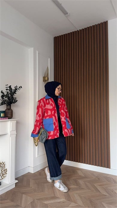 MEYSA CEKET Style Şişme Ceket Pembe Mavi