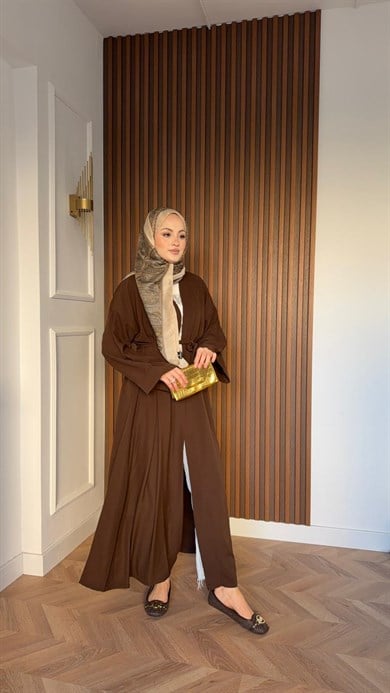 Bornova Dubai Krep Abaya Acı Kahve