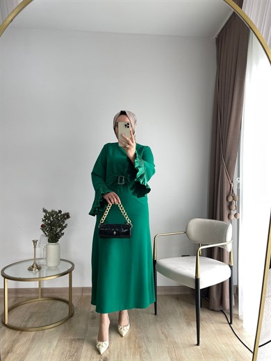 Lady Elbise Zümrüt Yeşili