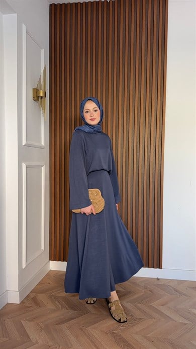 MEYSADESIGN SKIRT SETS Bonita Etekli Takım İndigo