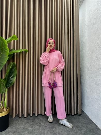 MEYSADESIGN PANTOLON TAKIM Çimalı Oysh Takım Pembe