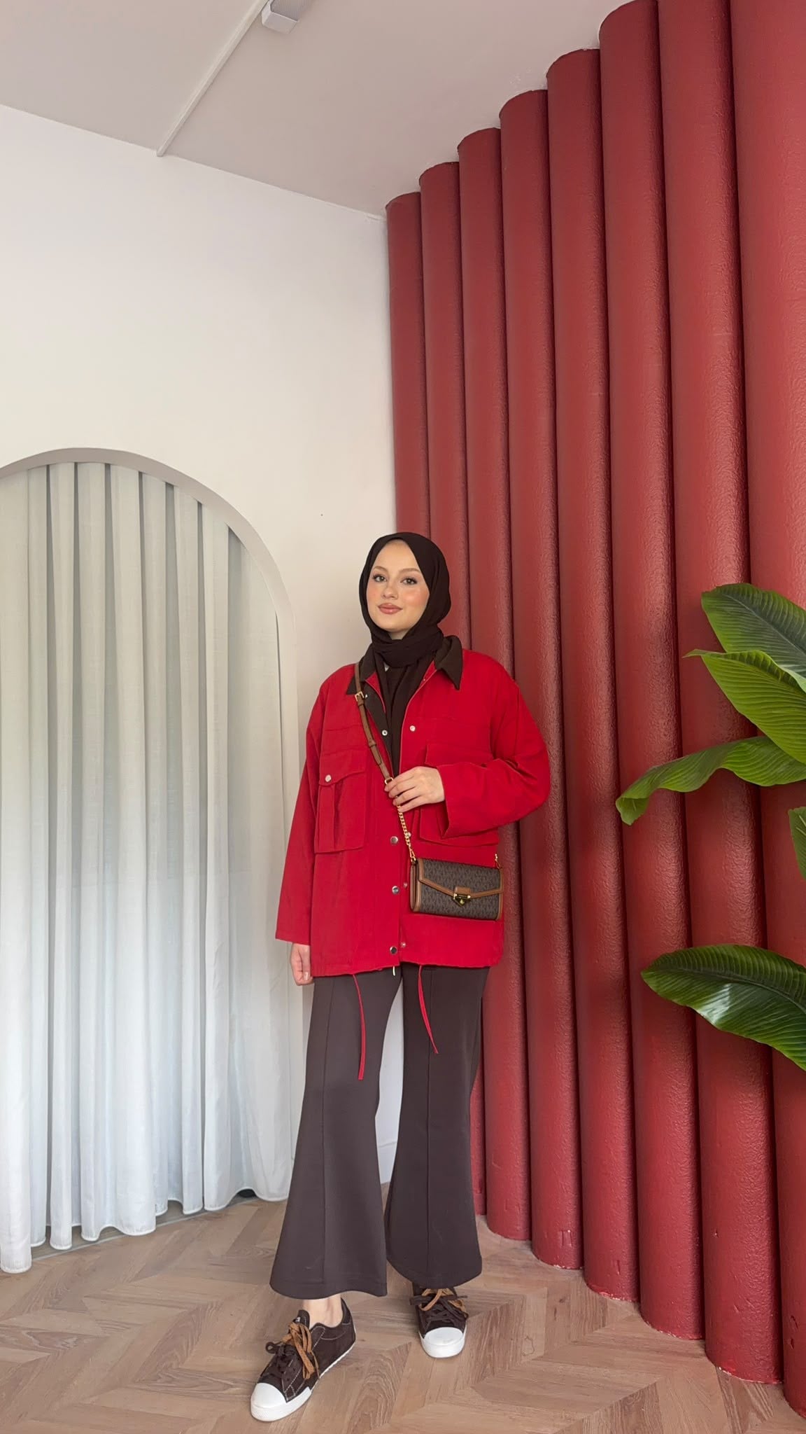 MEYSA CEKET İla Gabardin Ceket Kırmızı