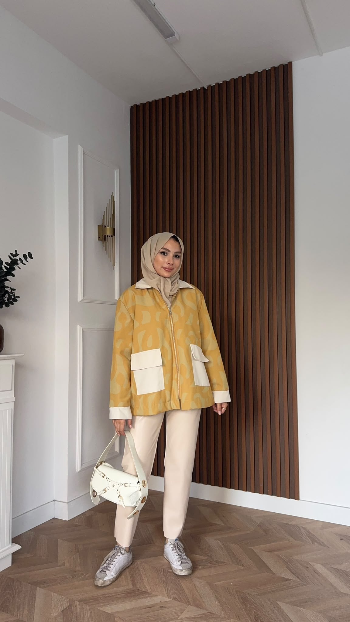 MEYSA CEKET Style Şişme Ceket Sarı Bej