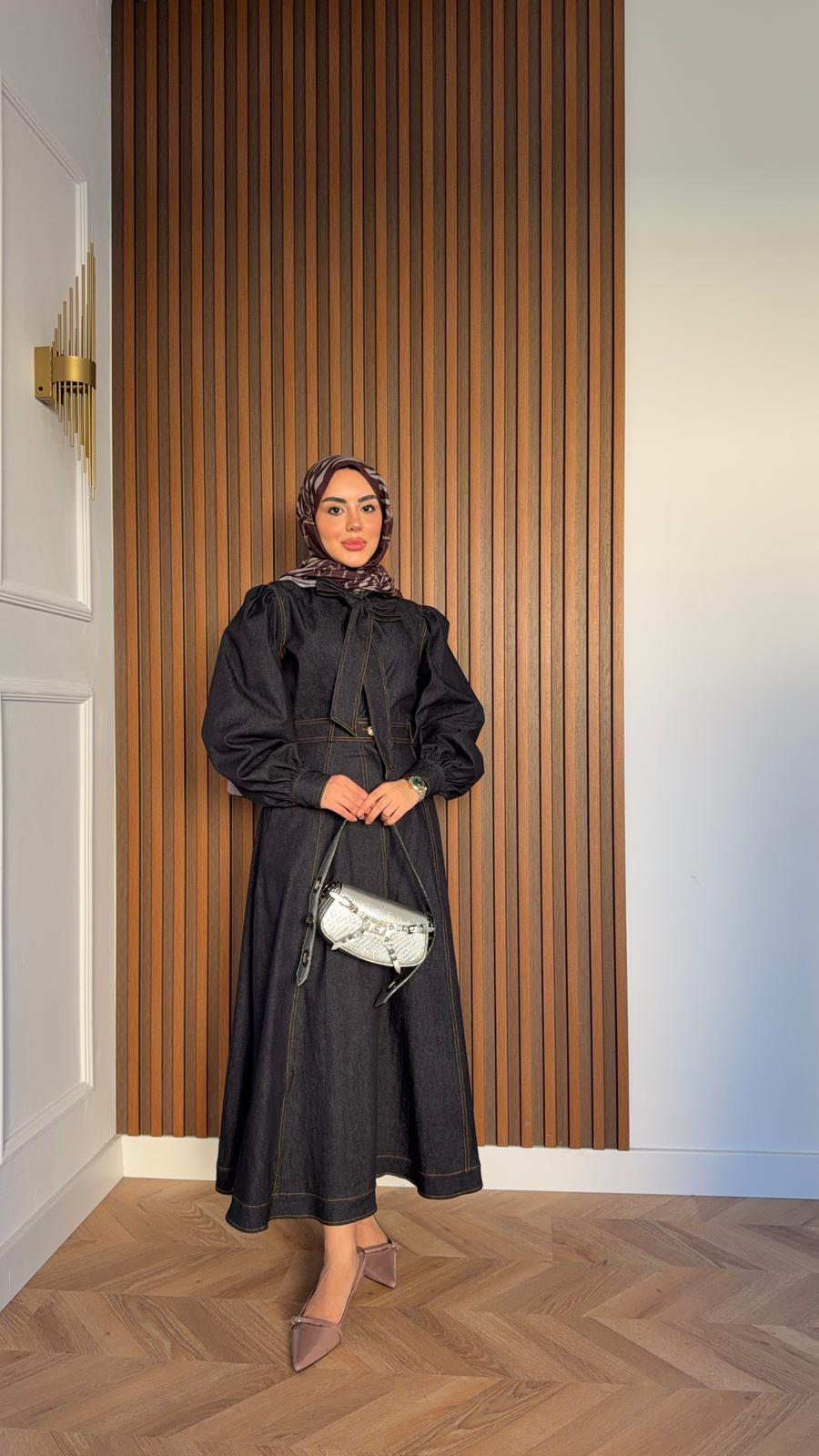 MEYSA SKIRT SETS Fiyonklu Denim Etek Takım Lacivert