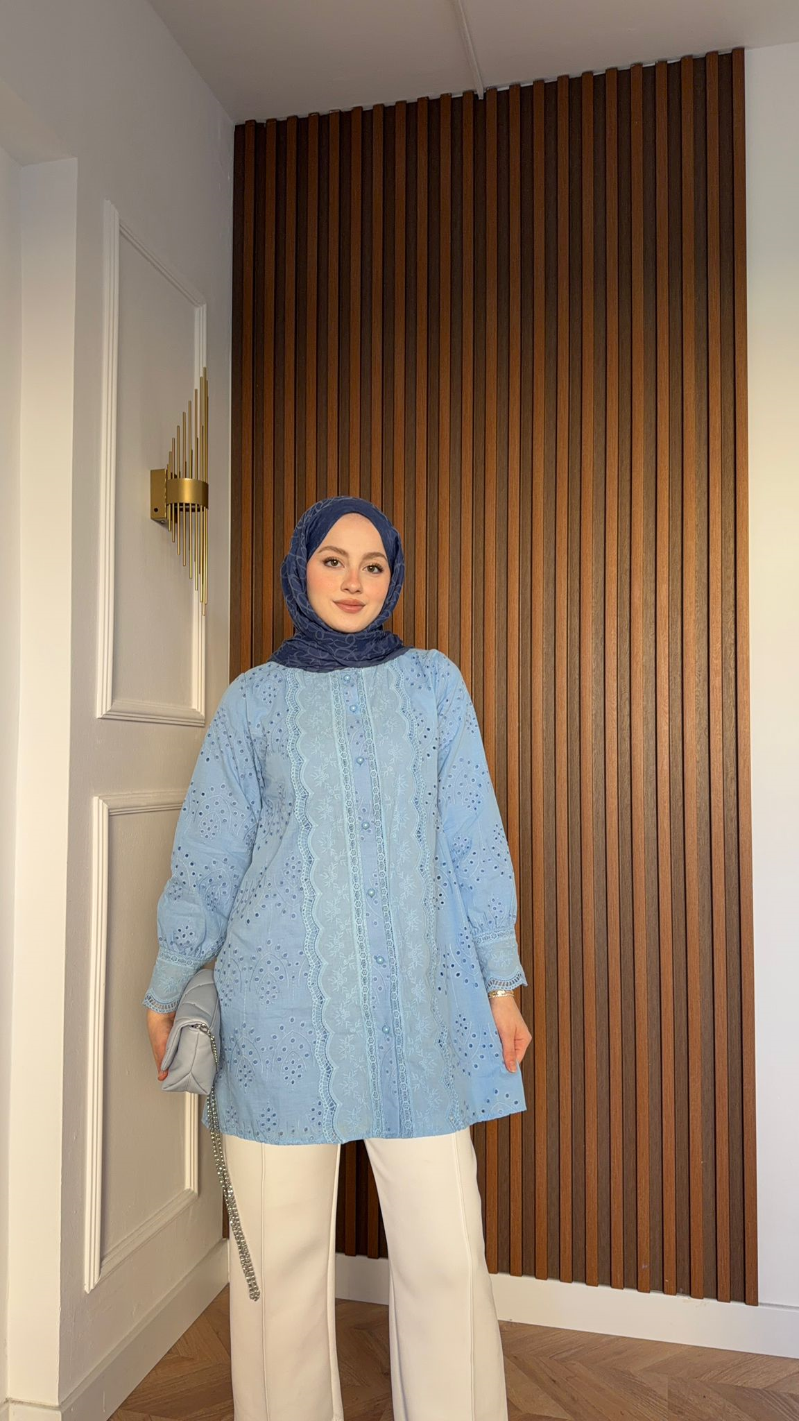 MEYSA SHIRTS Ajda Fisto Gömlek Bebe Mavisi