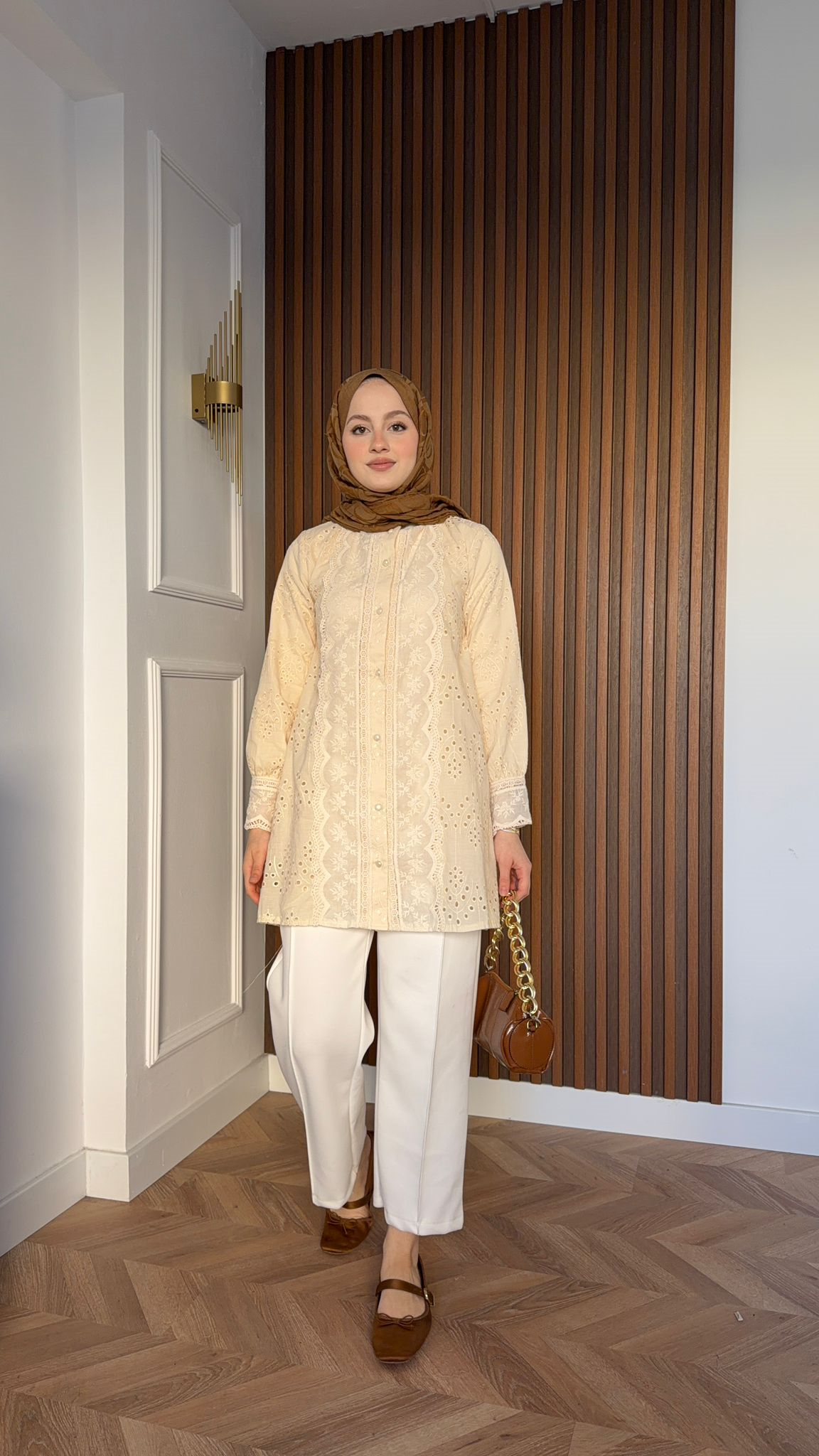 MEYSA SHIRTS Ajda Fisto Gömlek Krem