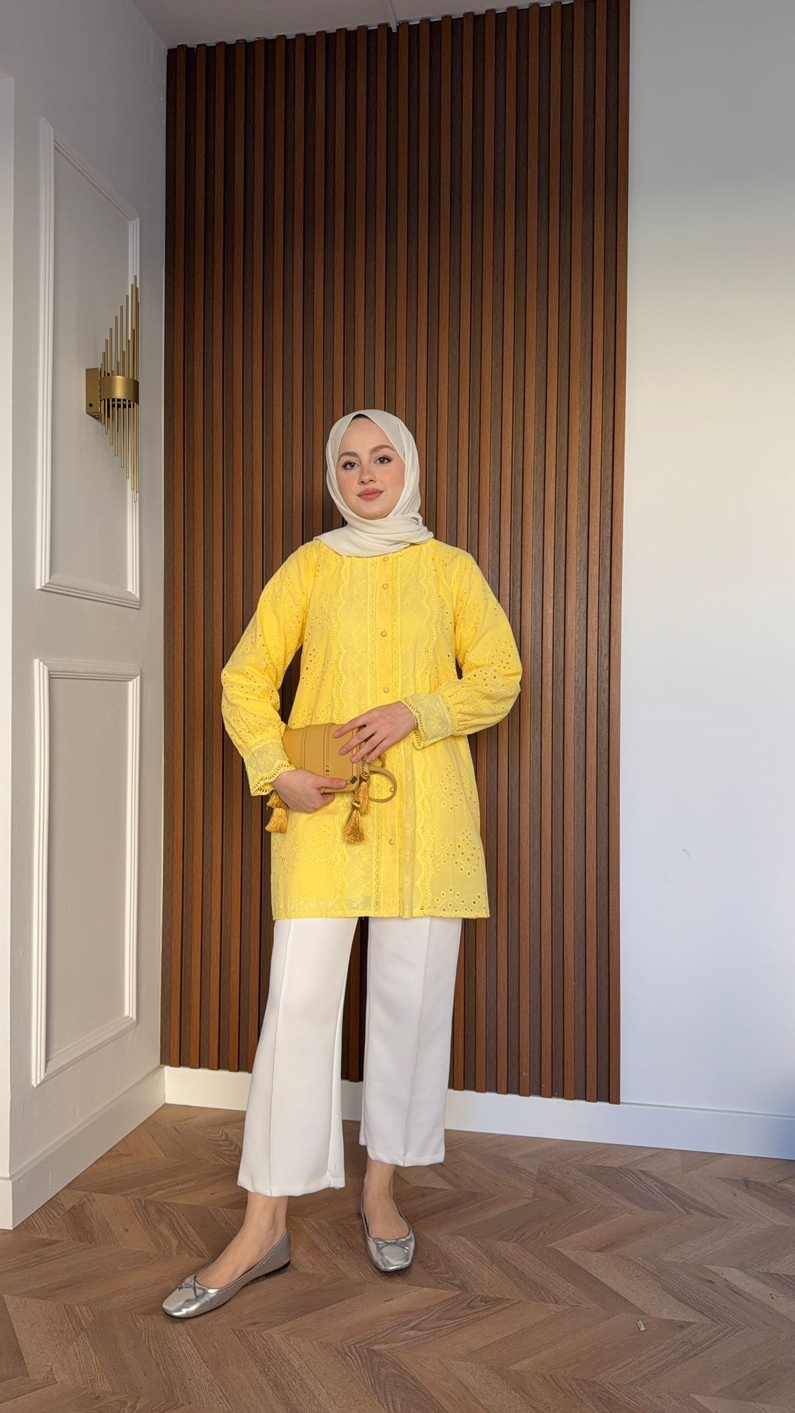 MEYSA SHIRTS Ajda Fisto Gömlek Sarı