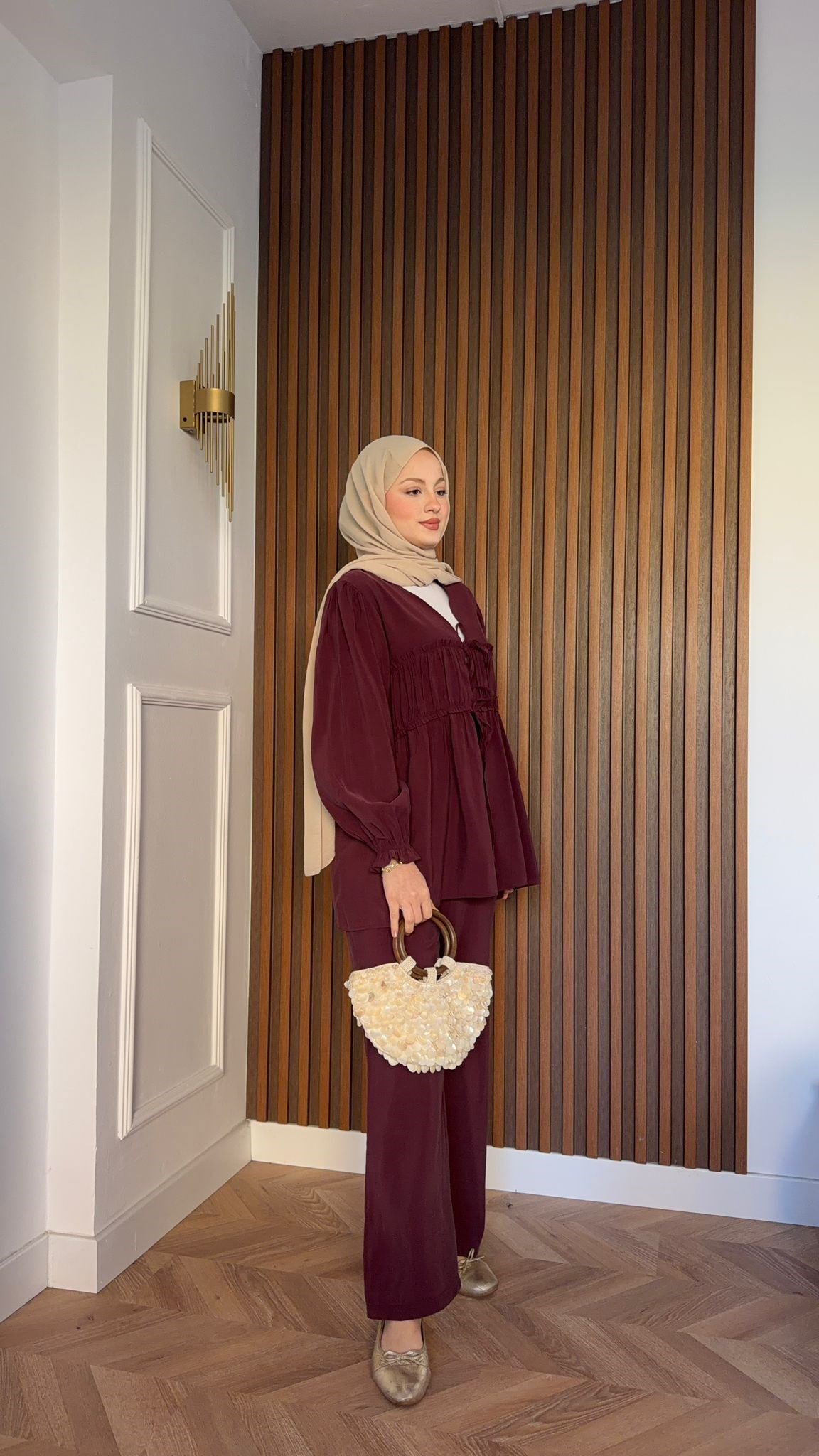 MEYSA PANTOLON TAKIM Garden Tensel İkili Takım Bordo