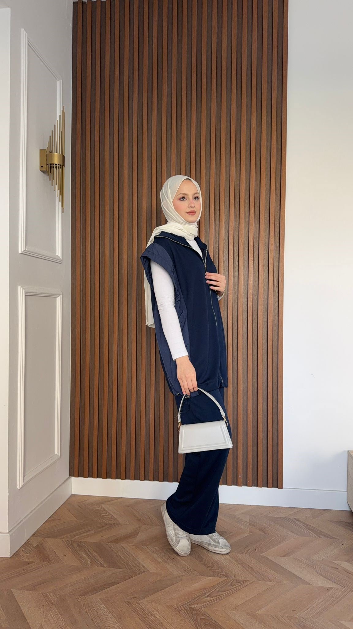 MEYSA PANTOLON TAKIM Nervürlü Yelekli Takım Lacivert