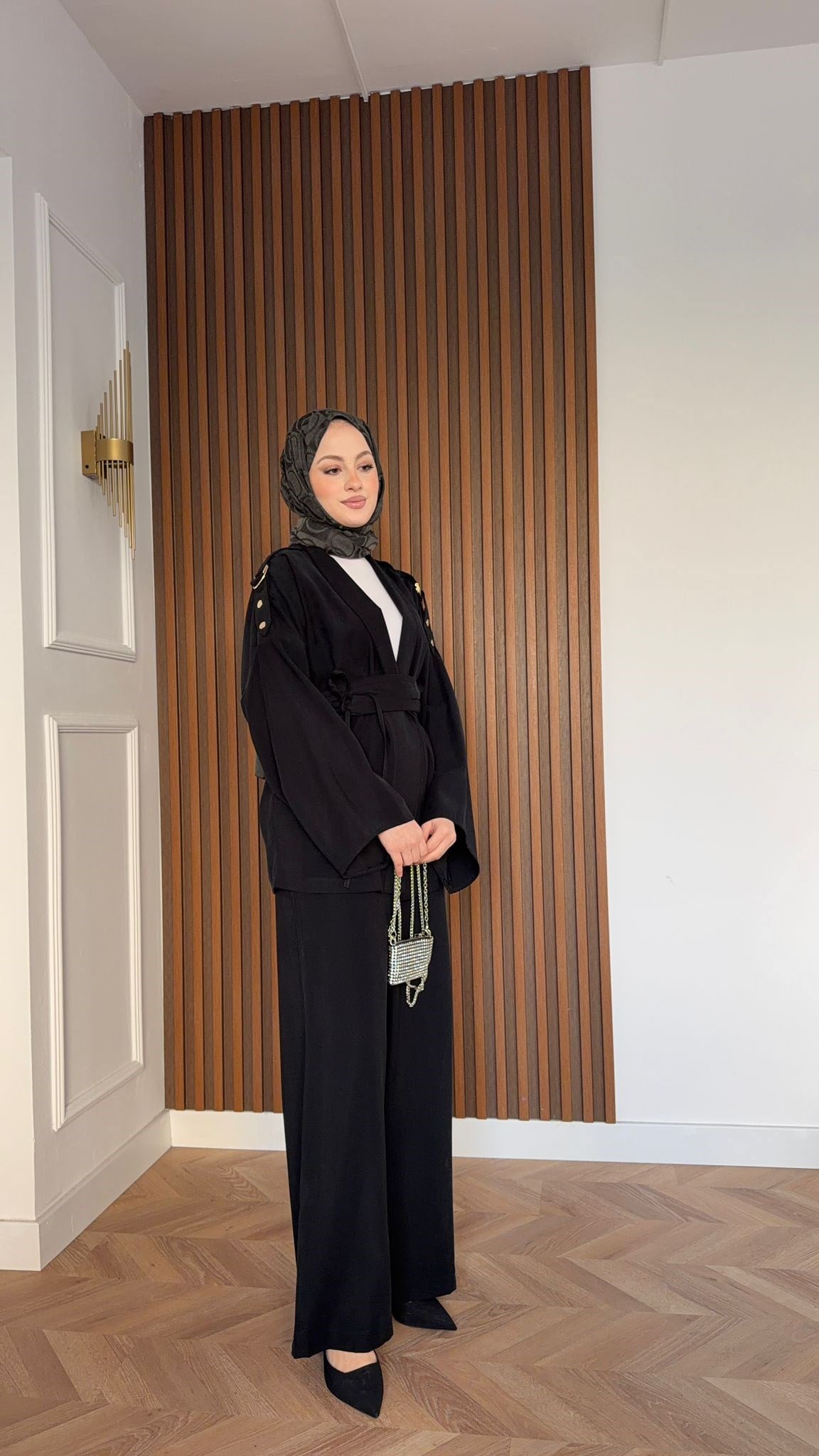 MEYSA TROUSER SETS Violet Tensel İkili Takım Siyah