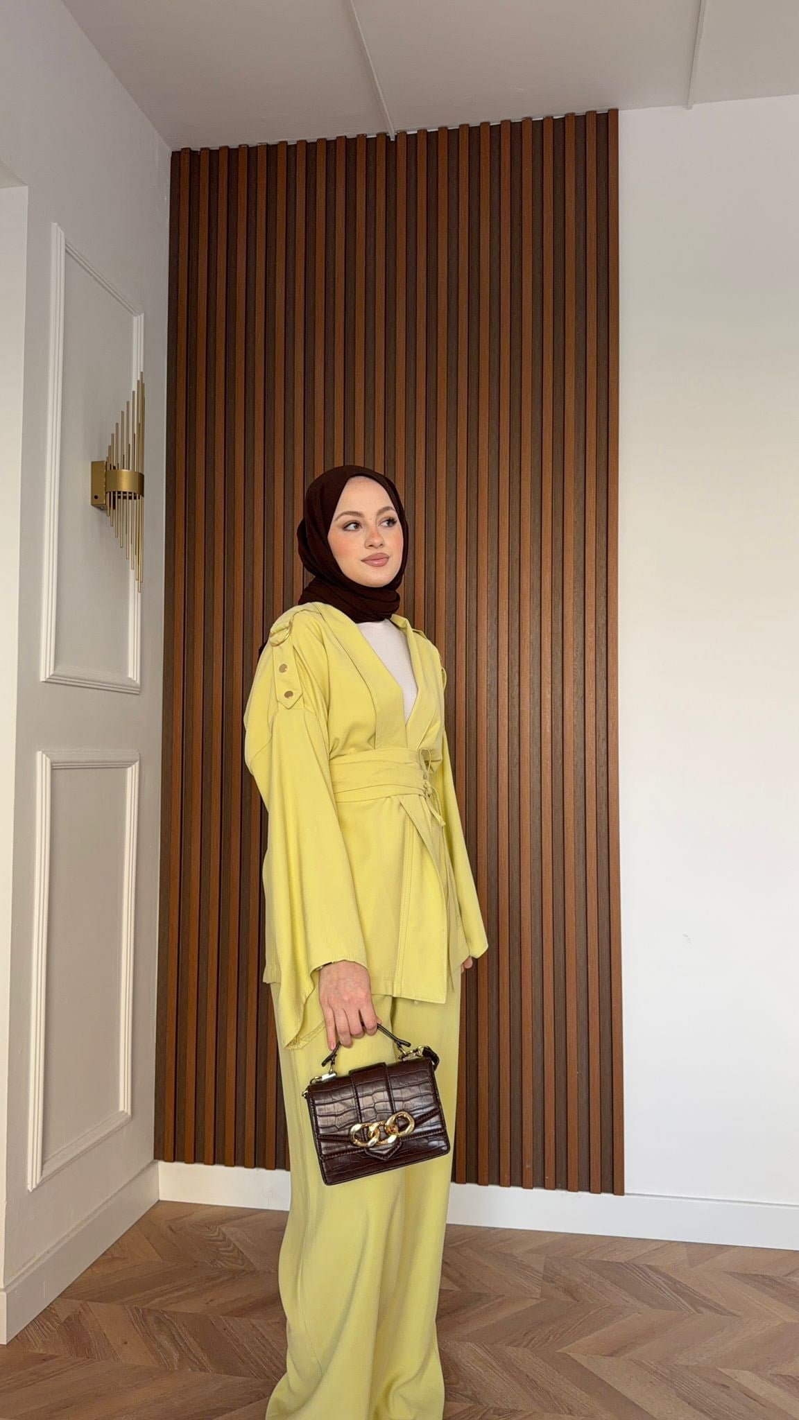 MEYSA TROUSER SETS Violet Tensel İkili Takım Yağ Yeşili