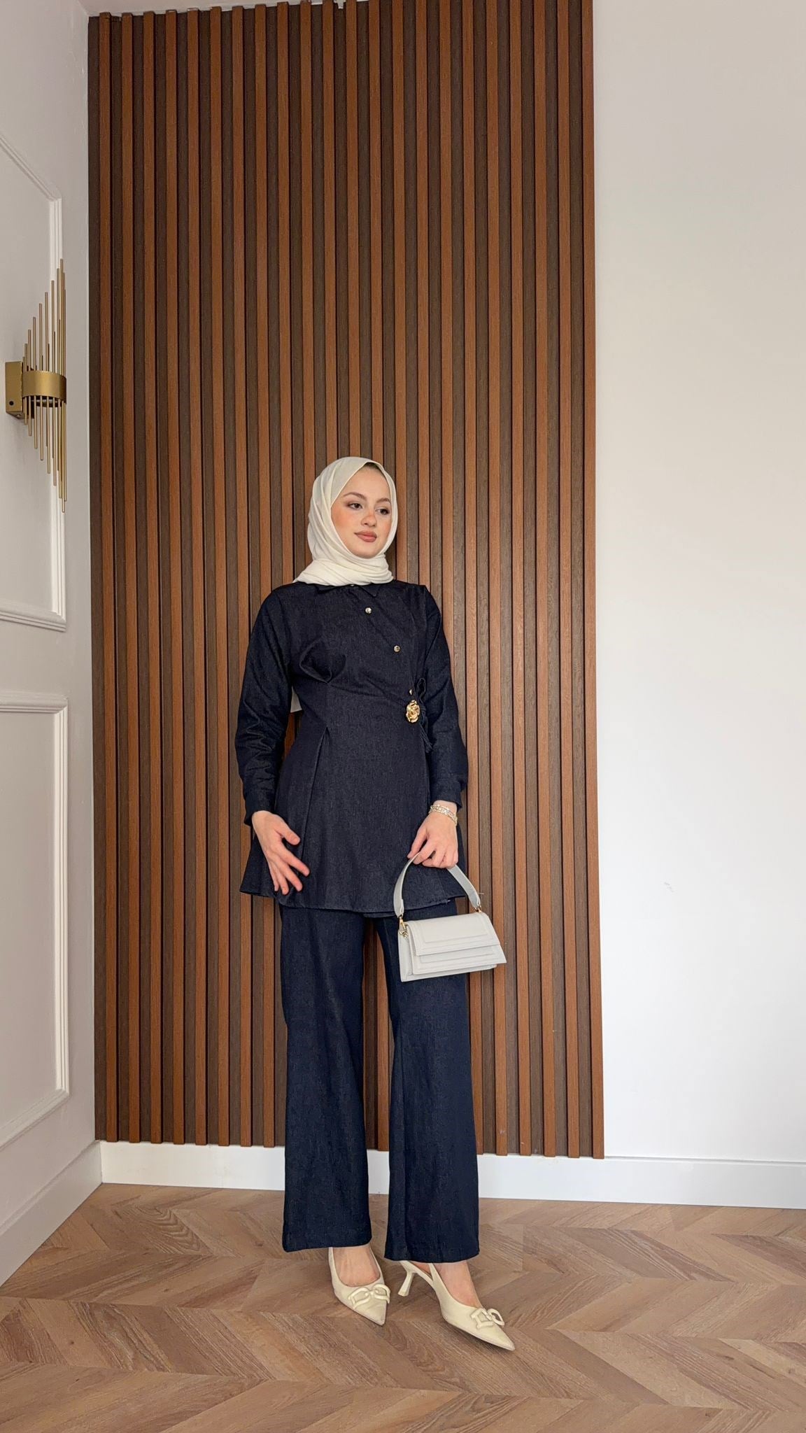 MEYSA PANTOLON TAKIM Zehra Gül Detaylı Pantolonlu Takım Lacivert