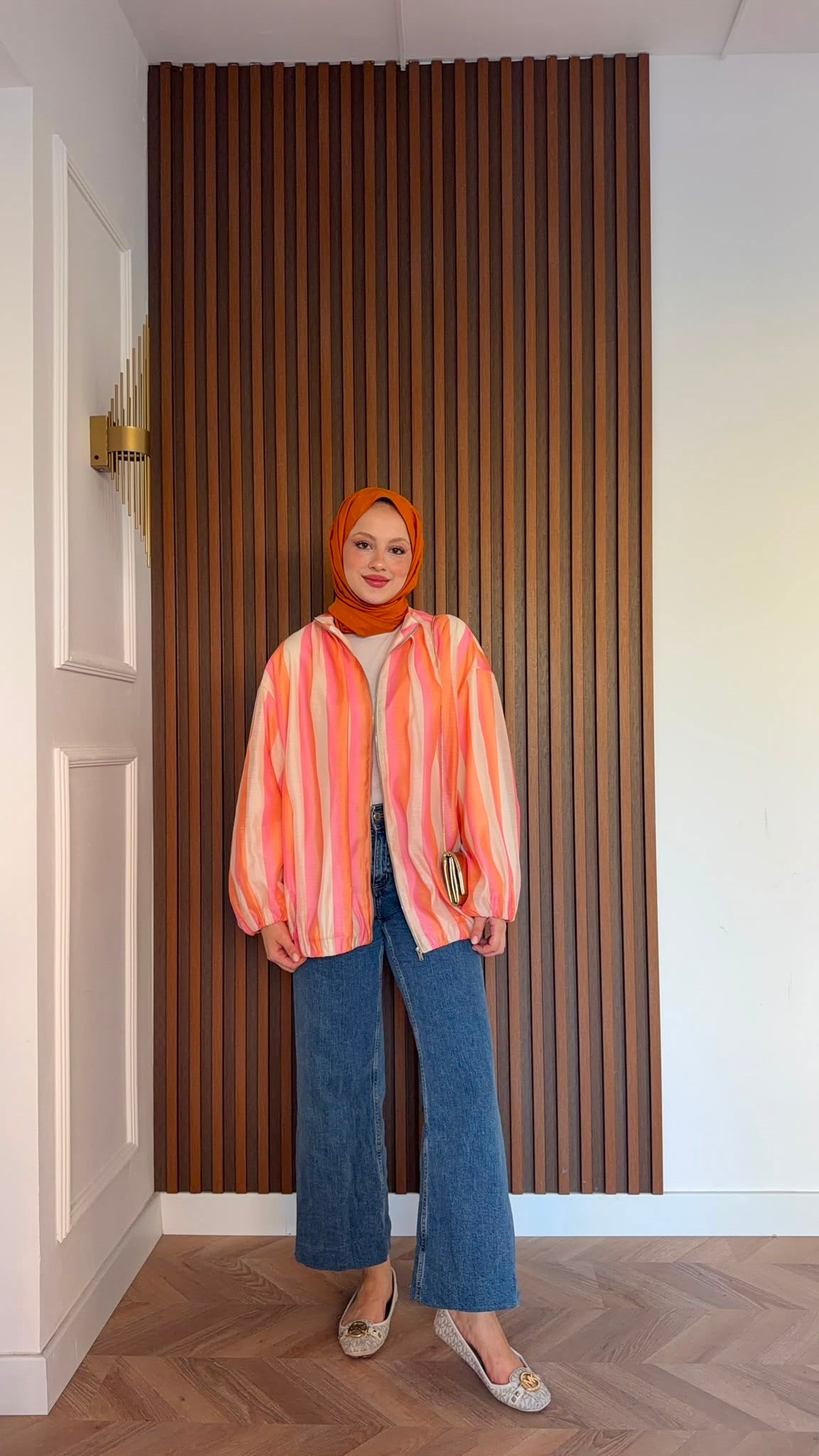 MEYSADESIGN CEKET Orange Bomber Ceket