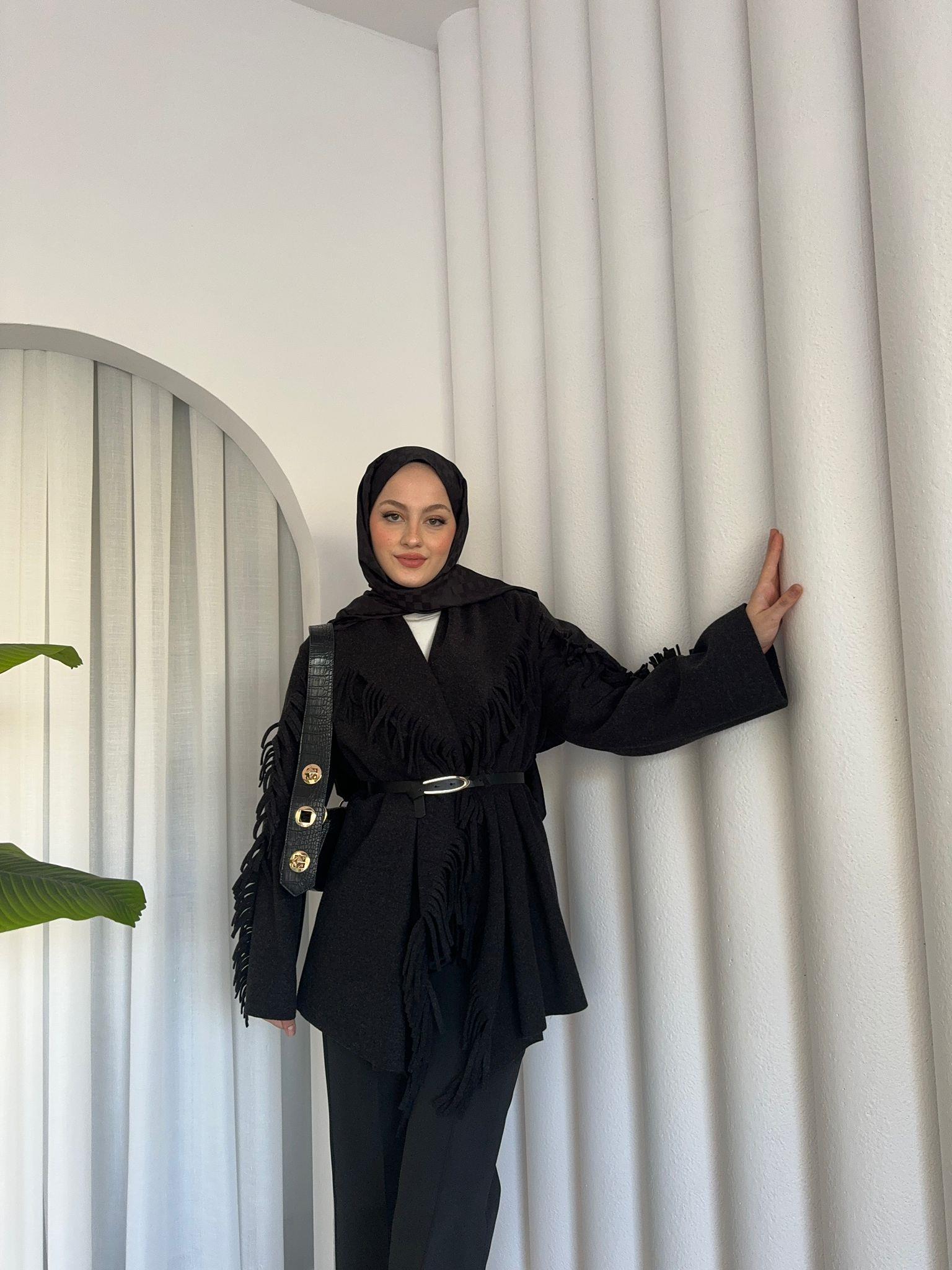 Fringed Cowboy Stamp Jacket Füme