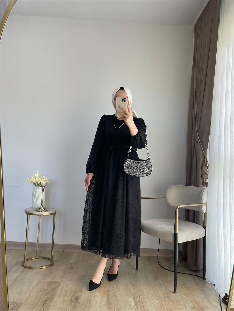 Açelya Dantelli Elbise Siyah | Meysadesign | En Trend Kadın Giyim Mağazası  | Yeni Sezonda Modern Güçlü ve Minimal - Bu Aya Özel Fiyatlar