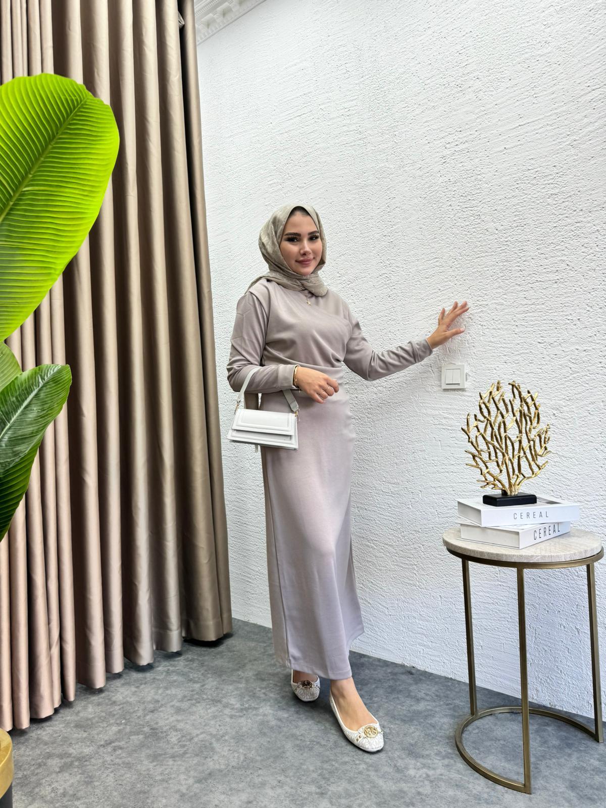 Pens Detail Sandy Dress Beige