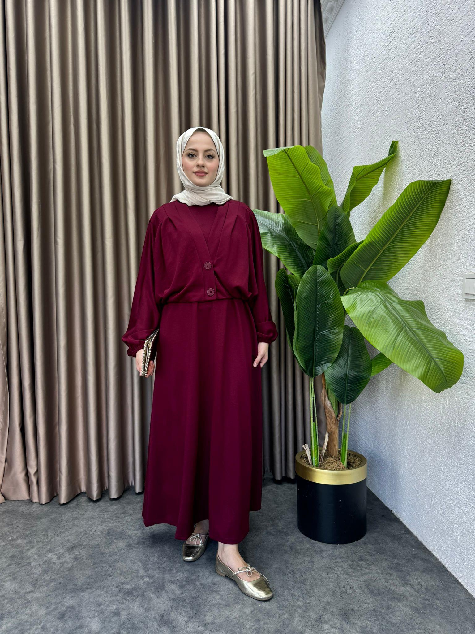 Bomber Jacket Oysh Dress Burgundy