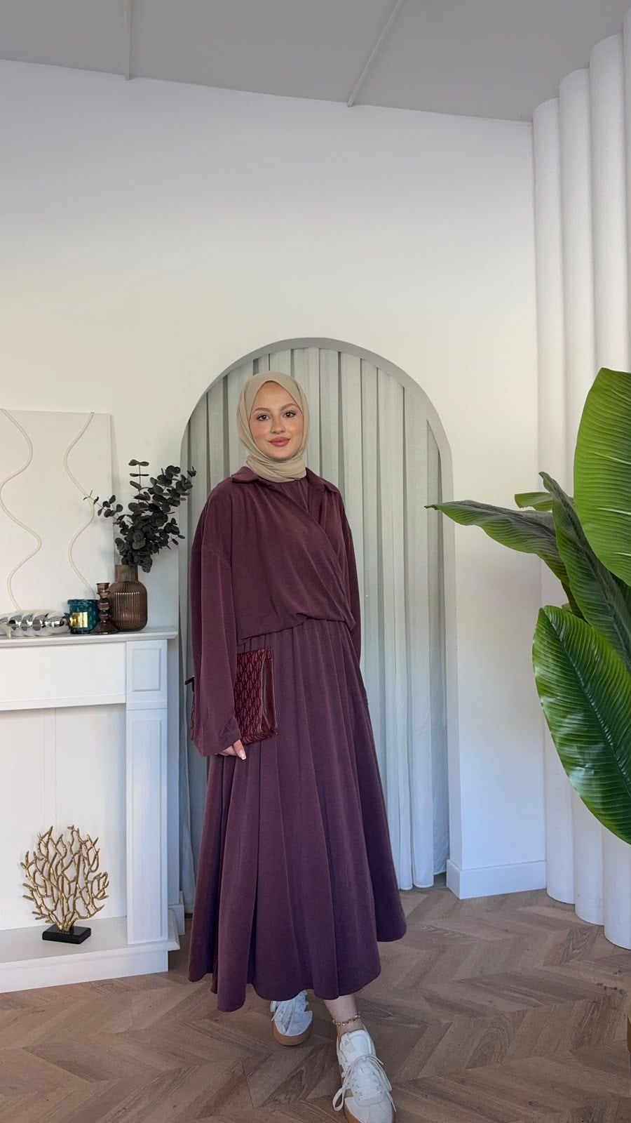 MEYSADESIGN ELBİSELER Ceketli Oysh Elbise Mürdüm