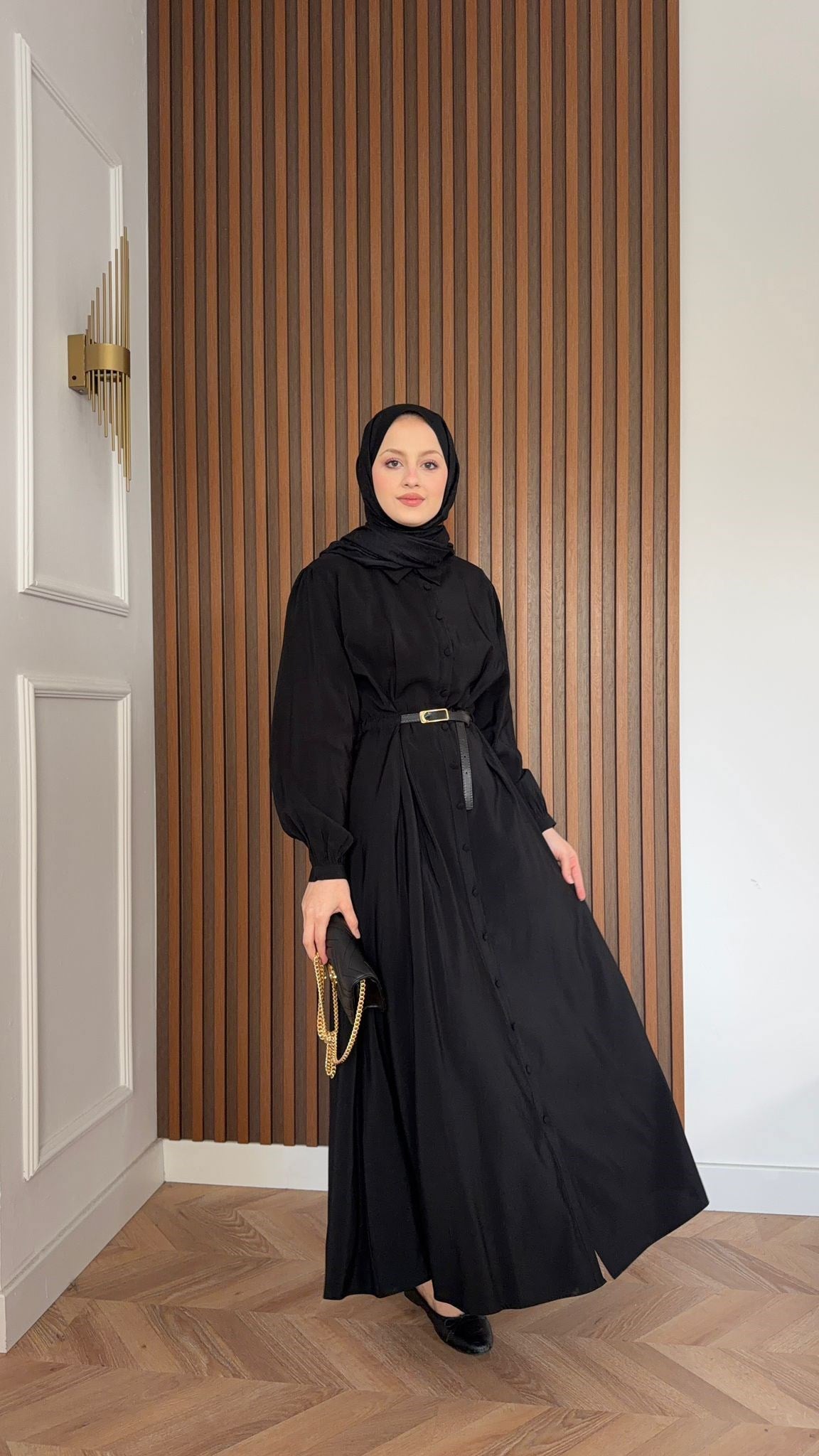 MEYSADESIGN ELBİSELER Dora Beli Kemerli Tensel Elbise Siyah