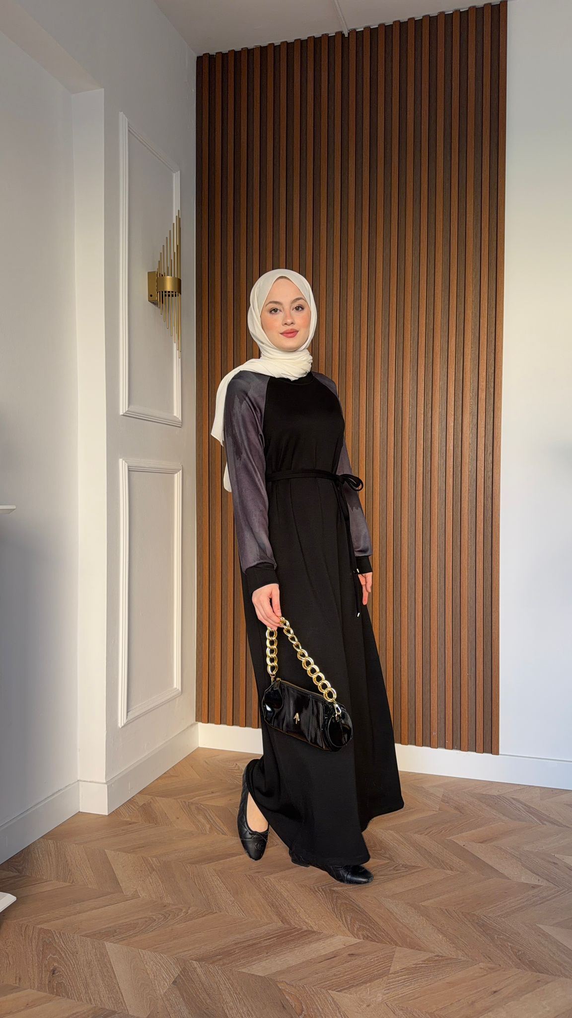 MEYSADESIGN DRESSES Fahar Batik Desen Elbise Siyah