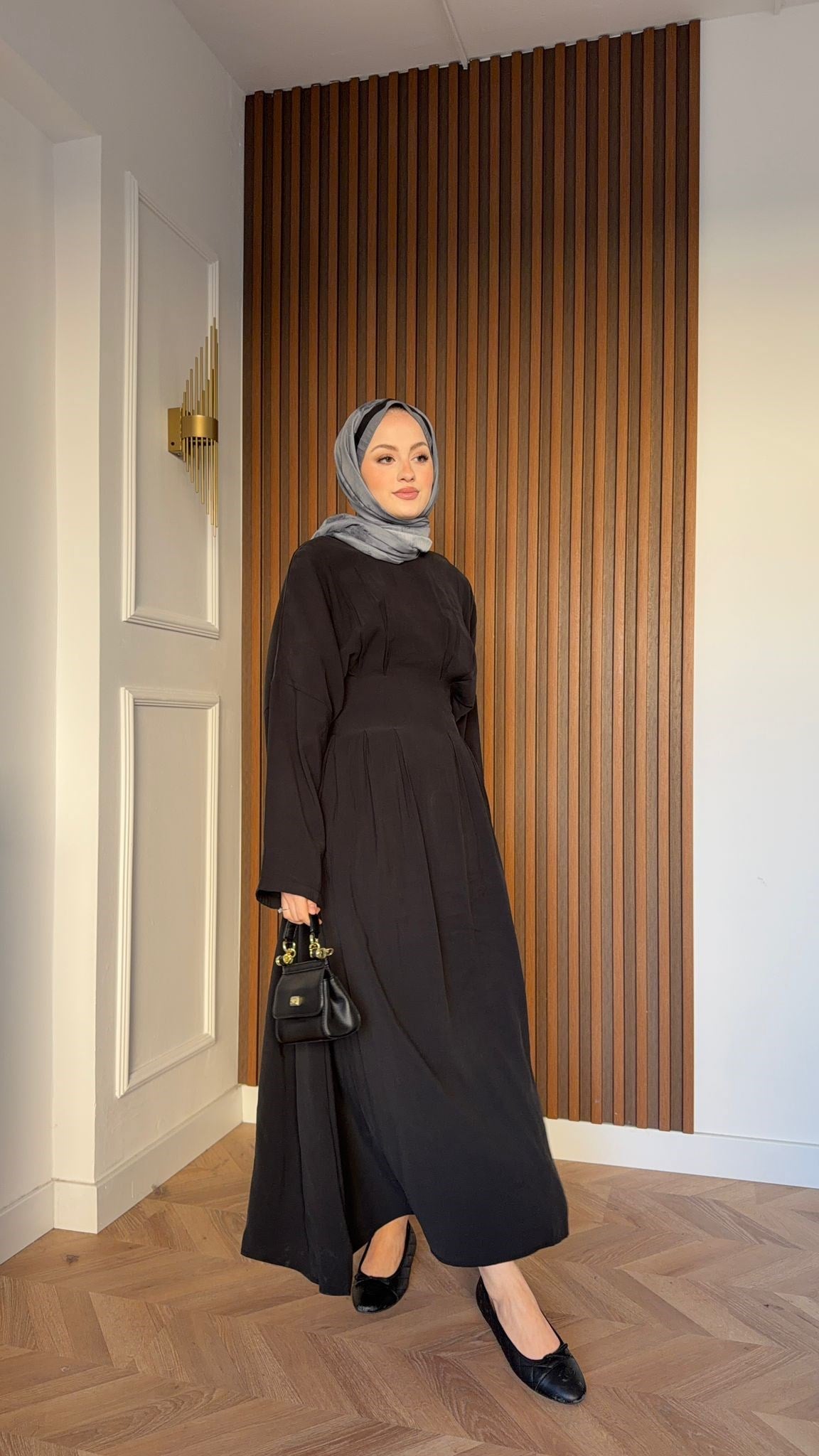 MEYSADESIGN DRESSES Maya Beli Pensli Vual Elbise Siyah