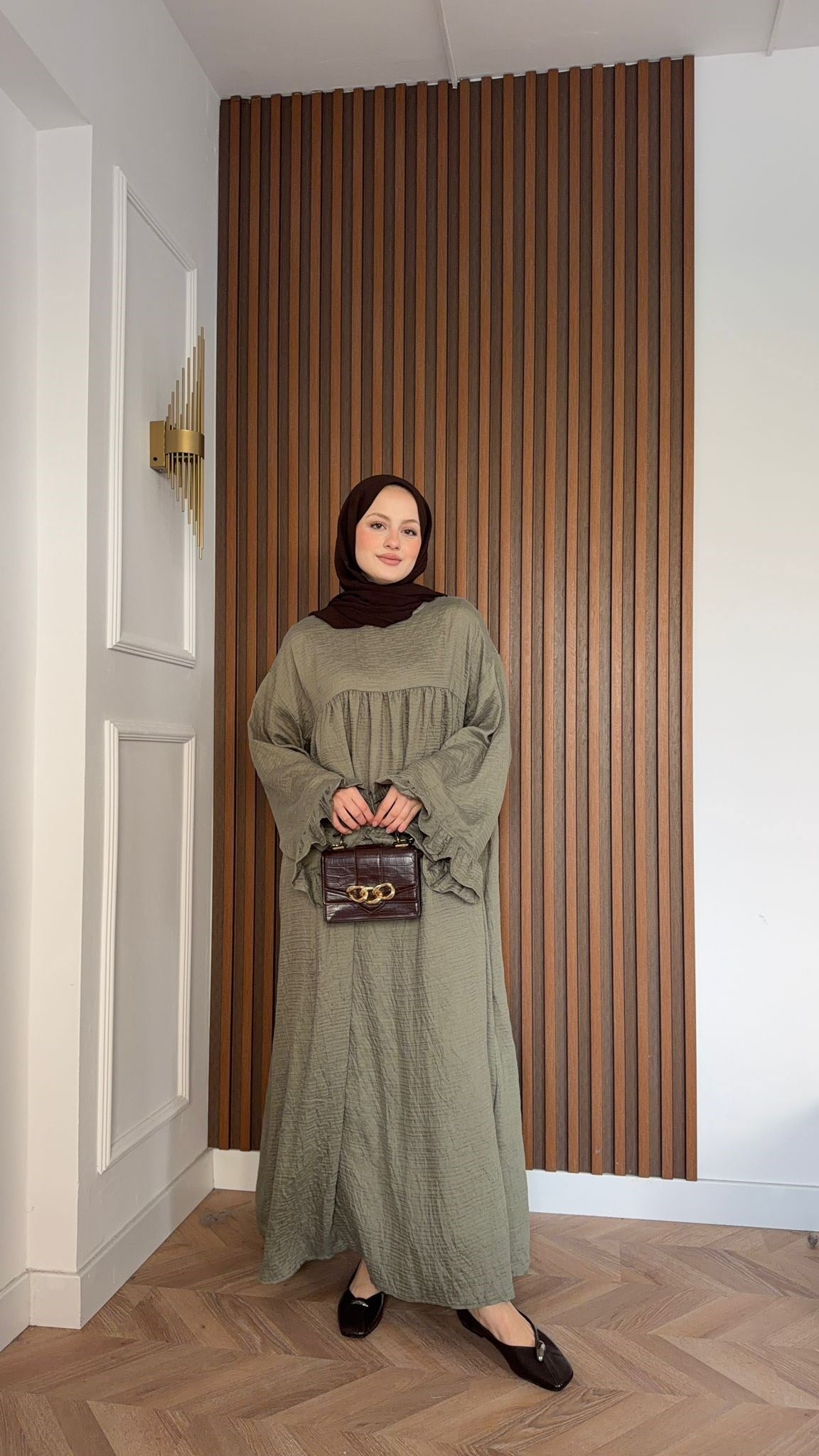 MEYSADESIGN ELBİSELER Milano Vual Elbise Haki