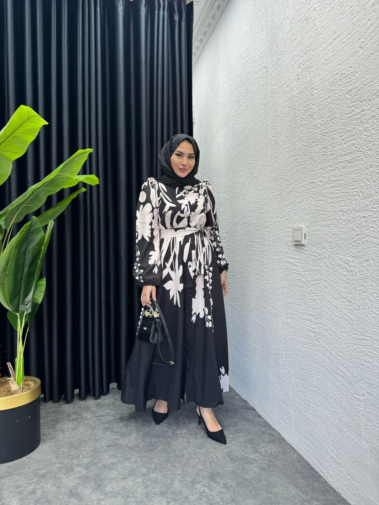 Black White Patterned Dress