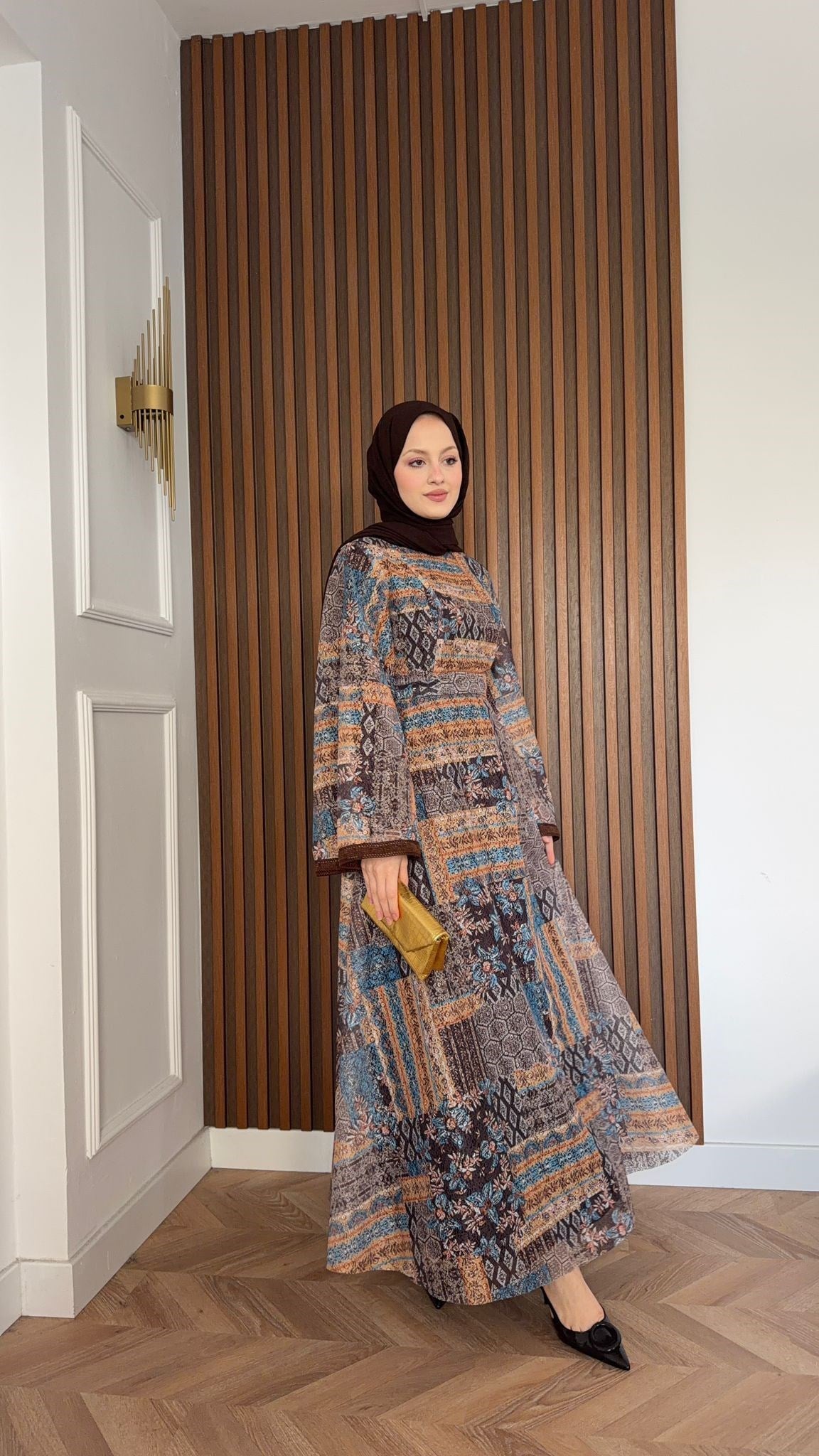 MEYSADESIGN ELBİSELER Sofa Desenli Güpür Elbise