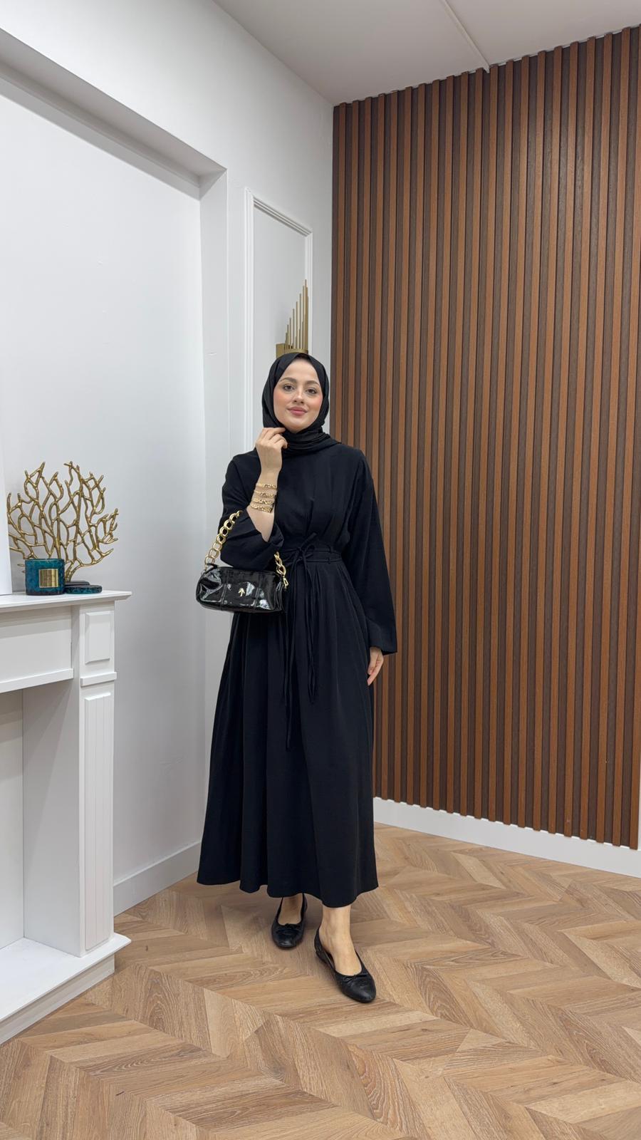 Vera Waist Detail Dress Black