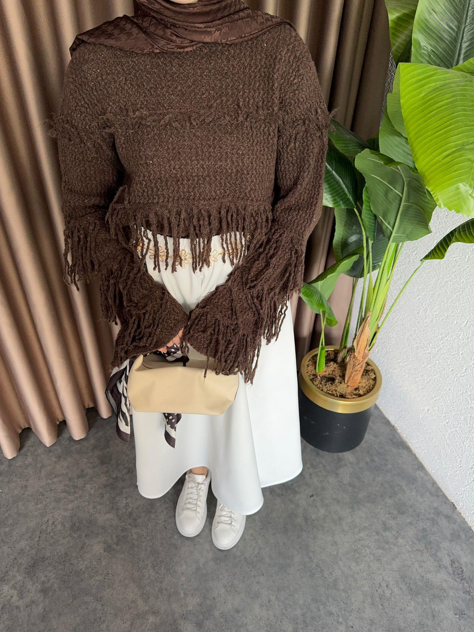Puff Scuba Fabric Skirt White
