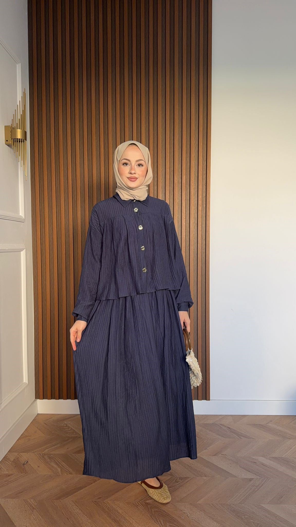 MEYSADESIGN SKIRT SETS Beril Vual Etekli Takım Lacivert