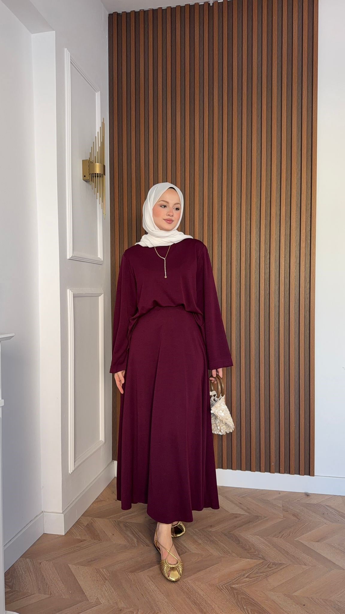 MEYSADESIGN ETEK TAKIM Bonita Etekli Takım Bordo