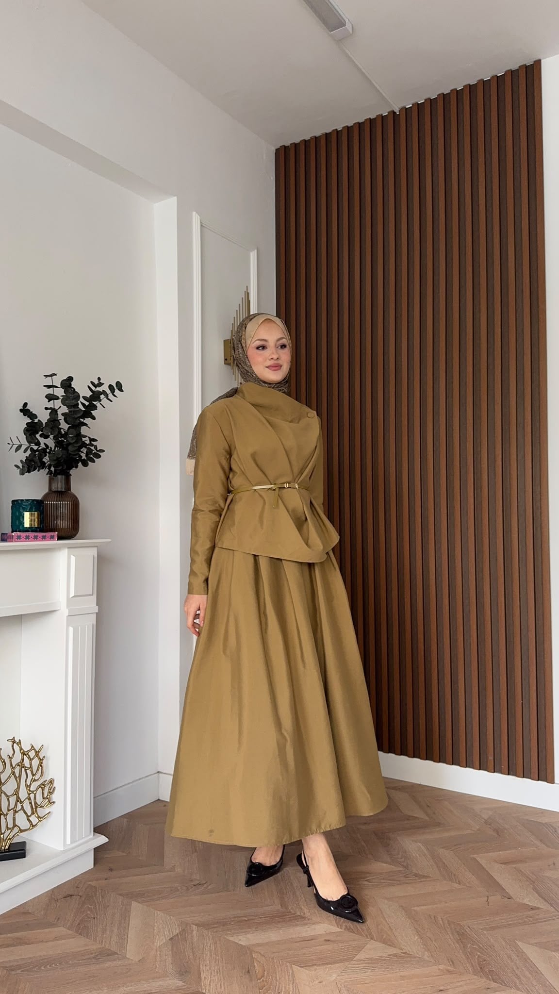 MEYSADESIGN ETEK TAKIM Hale Etekli Takım Yağ Yeşili