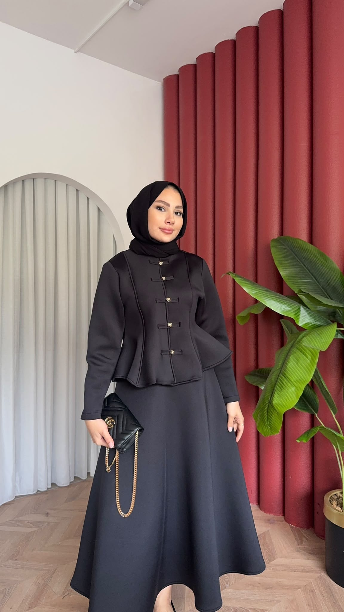 MEYSADESIGN ETEK TAKIM Rabi Scuba Etekli Takım Siyah