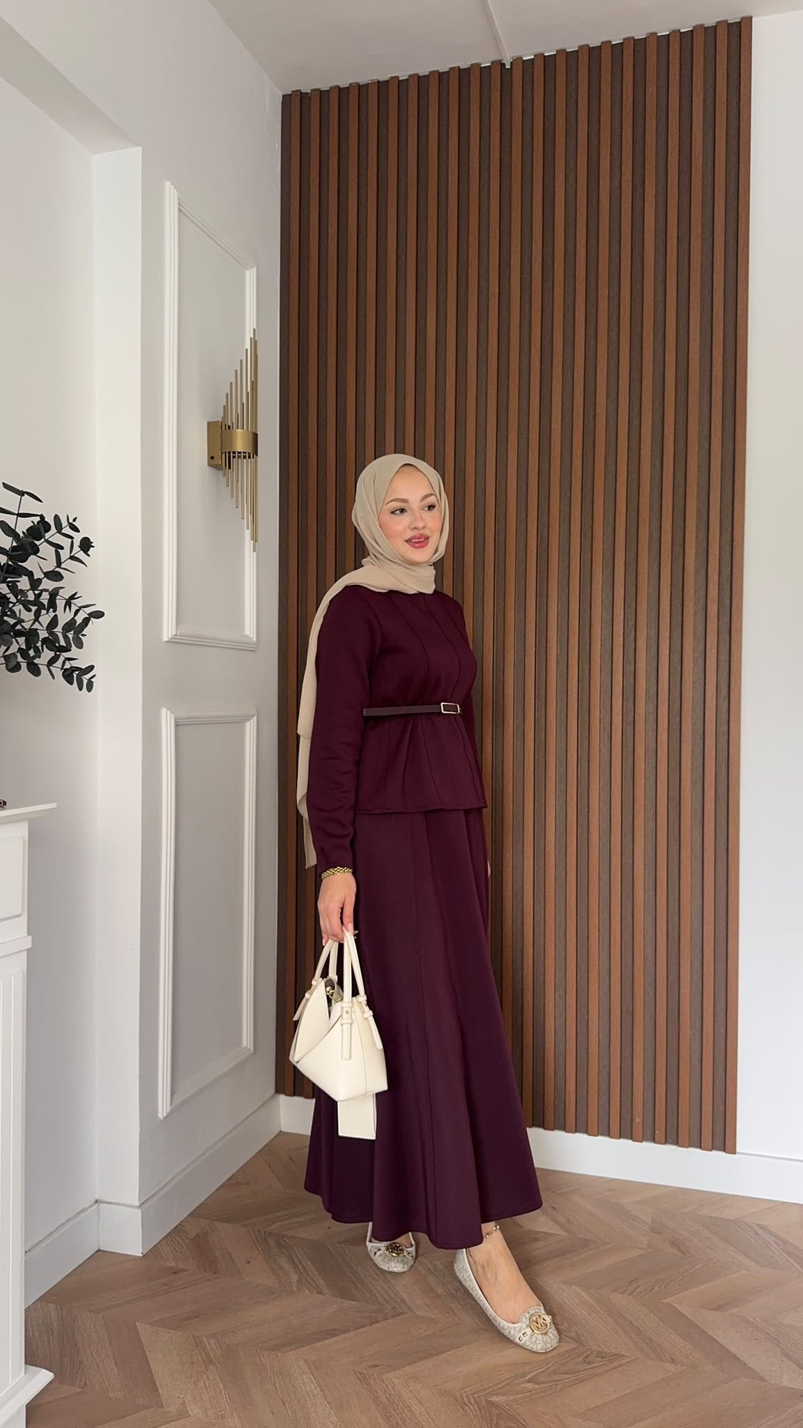 MEYSADESIGN ETEK TAKIM Sure Beli Pensli Etekli Takım Bordo