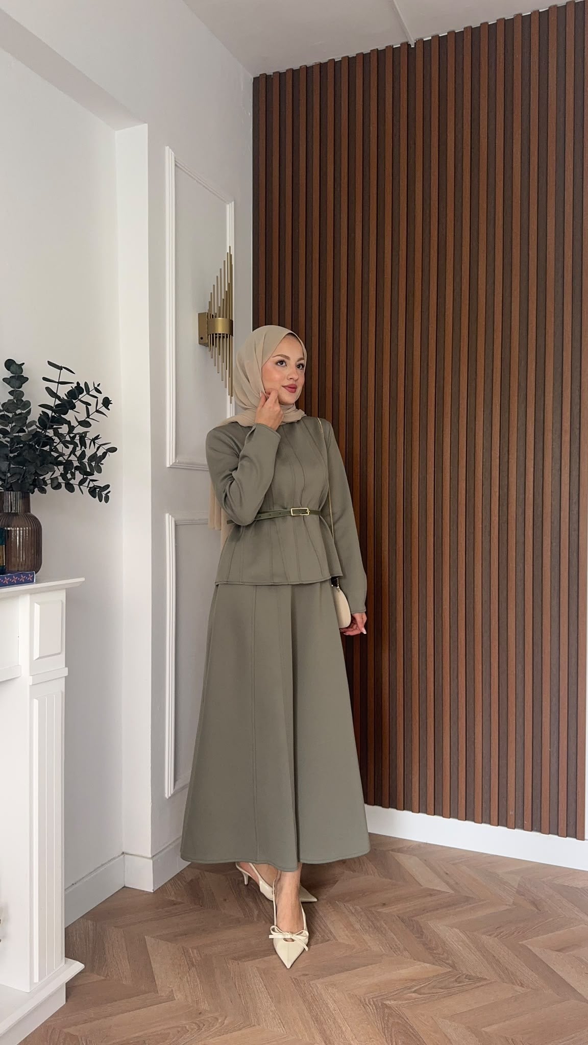 MEYSADESIGN ETEK TAKIM Sure Beli Pensli Etekli Takım Haki