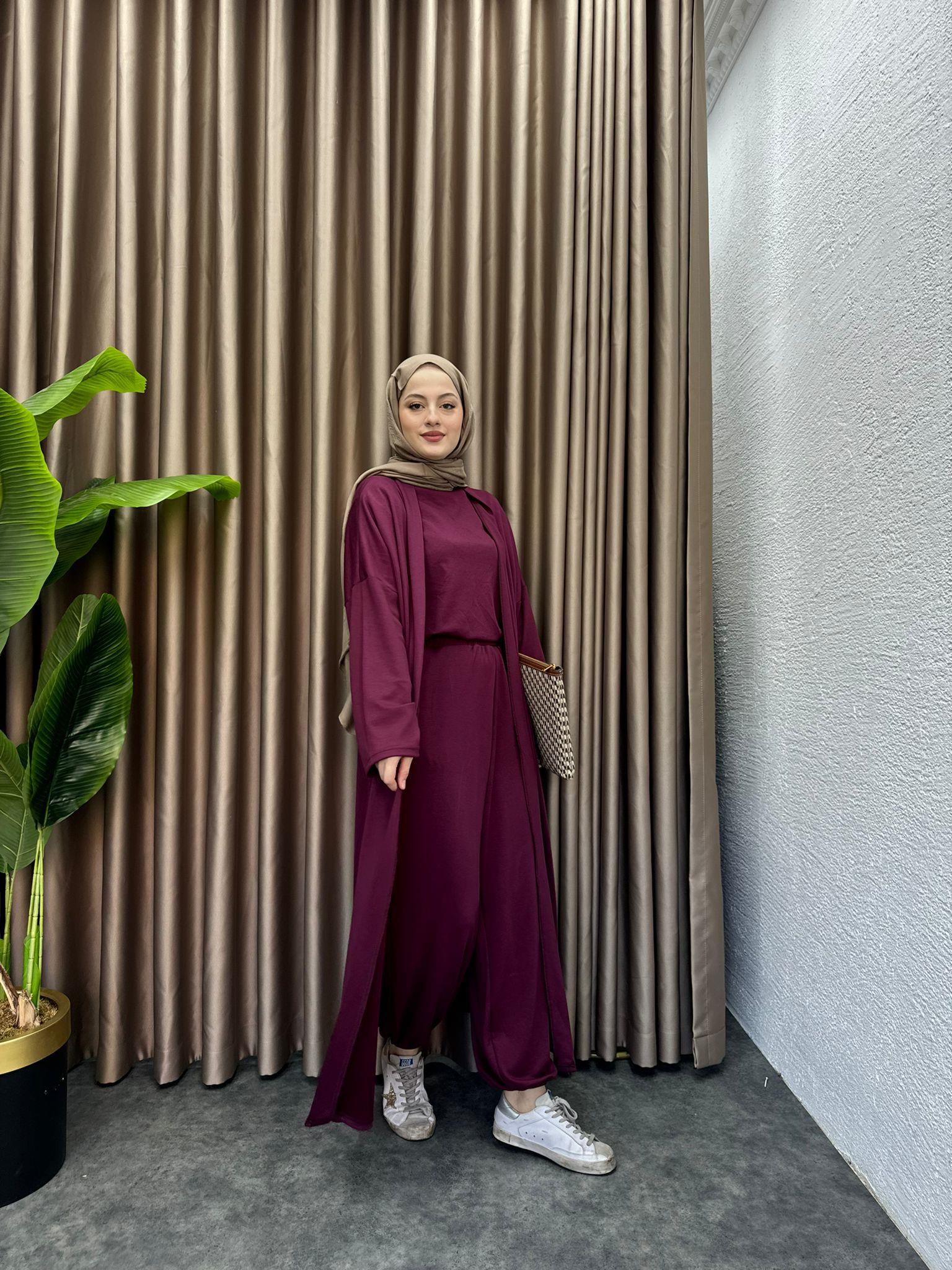 3-Piece Sandy Set Burgundy