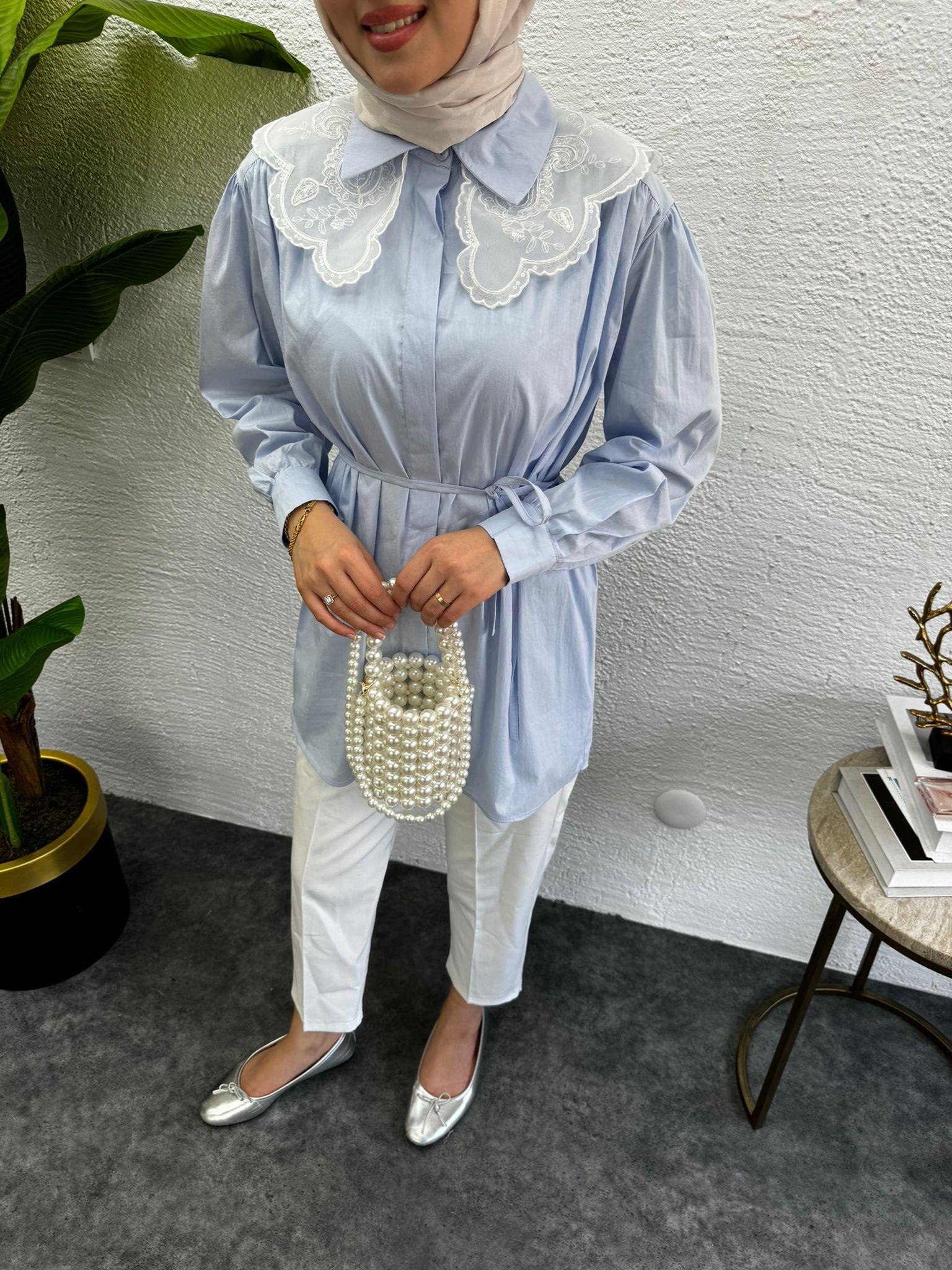 Baby Collar Shirt Blue