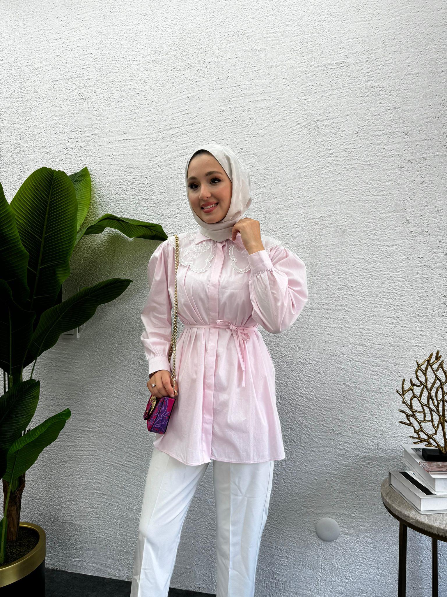 Baby Collar Shirt Pink