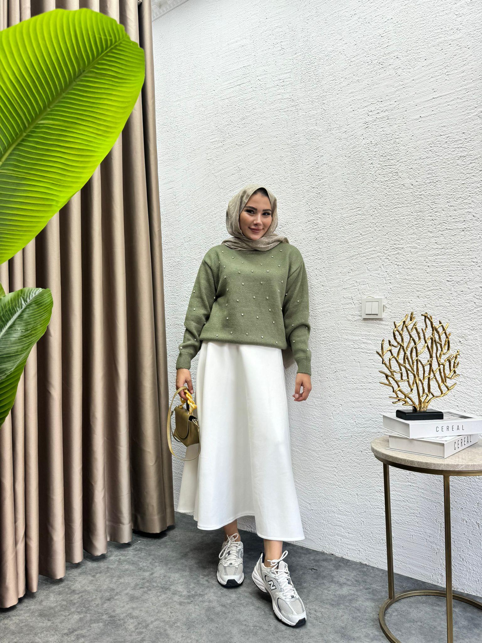 Embellished Sweater Mint Green