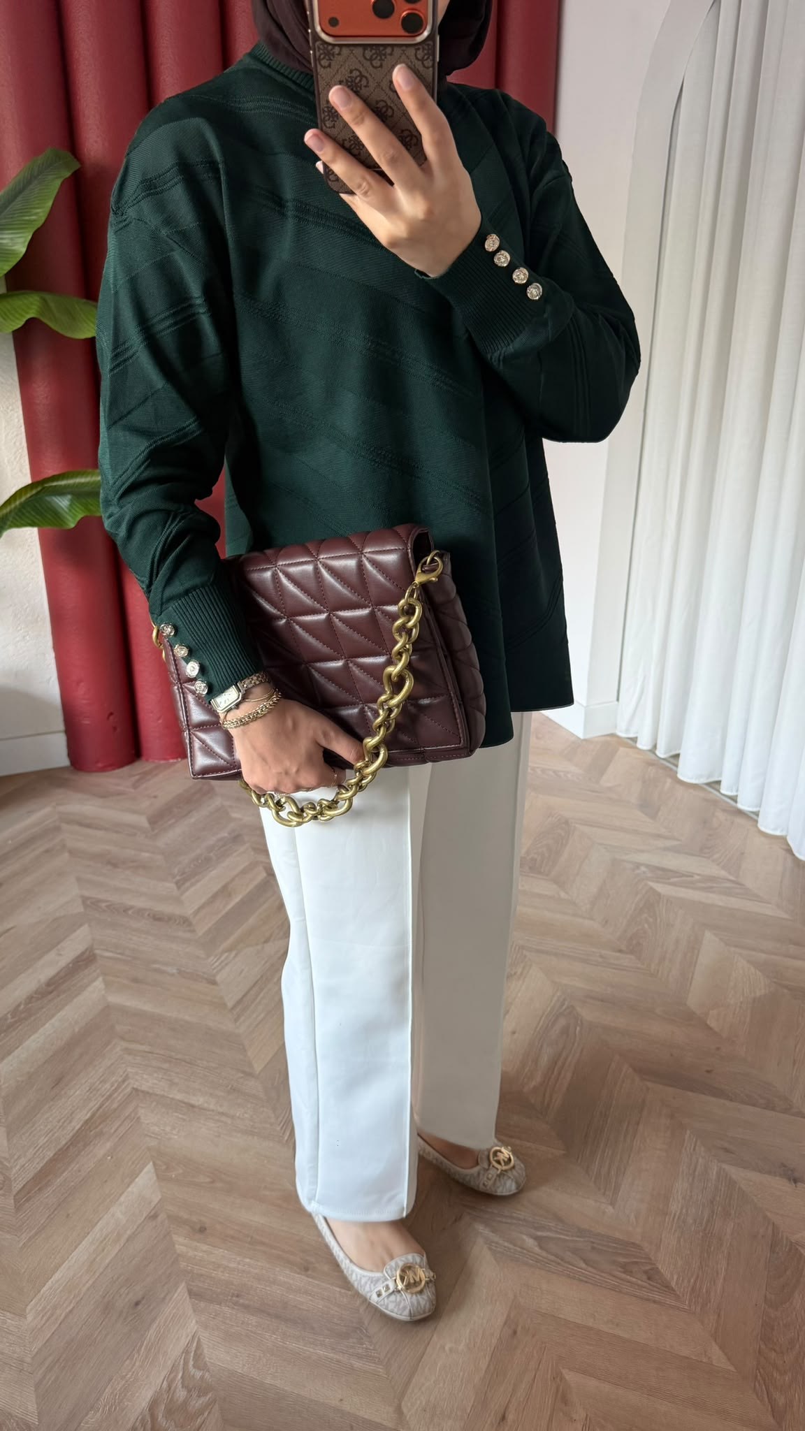 MEYSADESIGN MERSERİZE TUNİK Zikzak Merserize Tunik Zümrüt