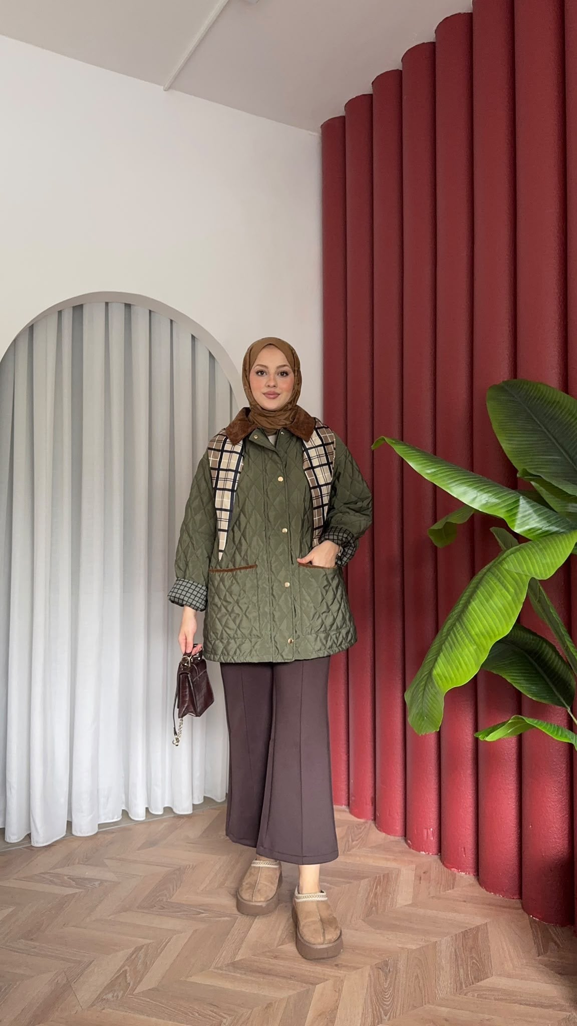 MEYSADESIGN MONT Kapitone Fularlı Mont Mint