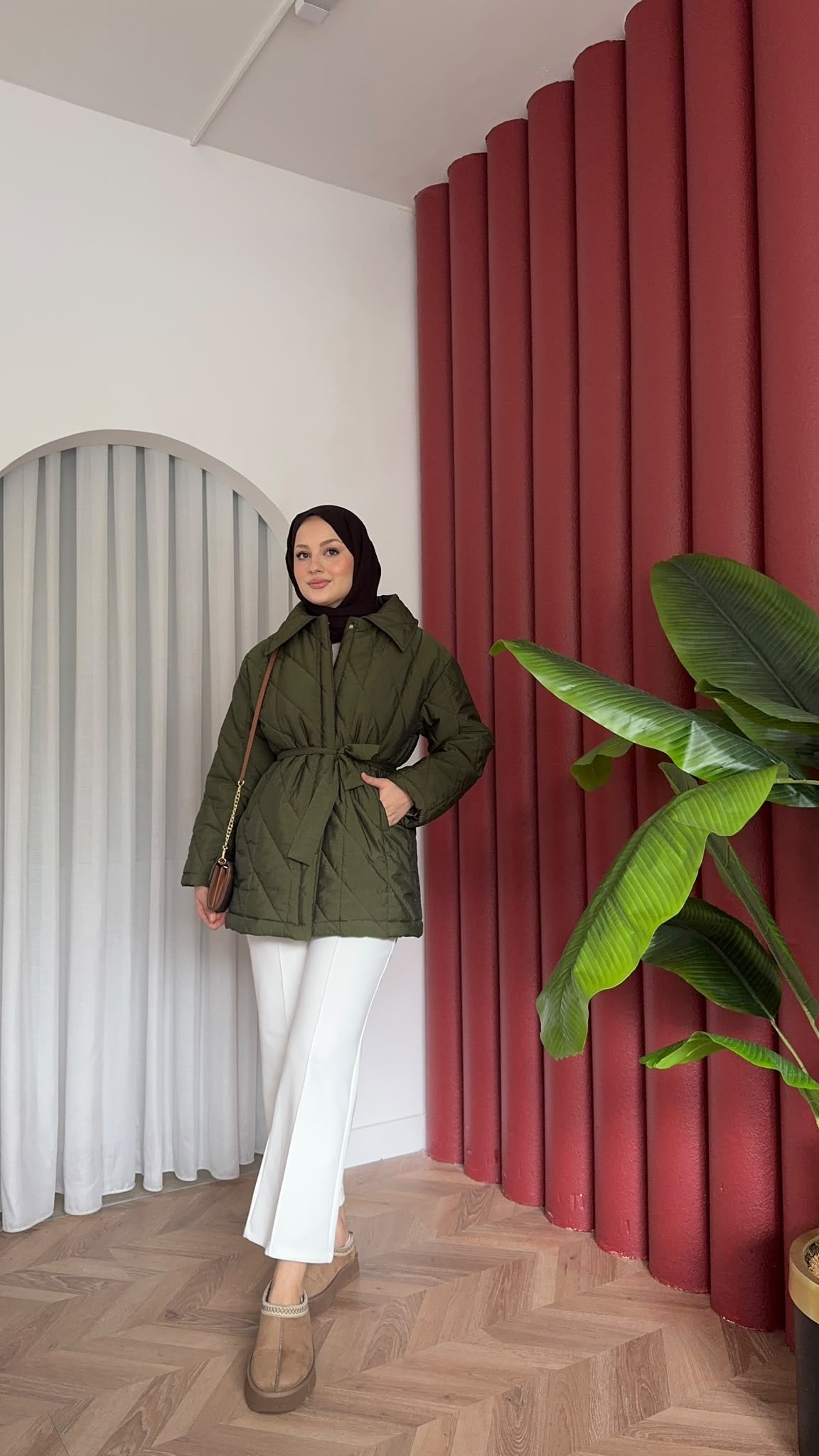 MEYSADESIGN MONT Kapitone Şişme Mont Haki