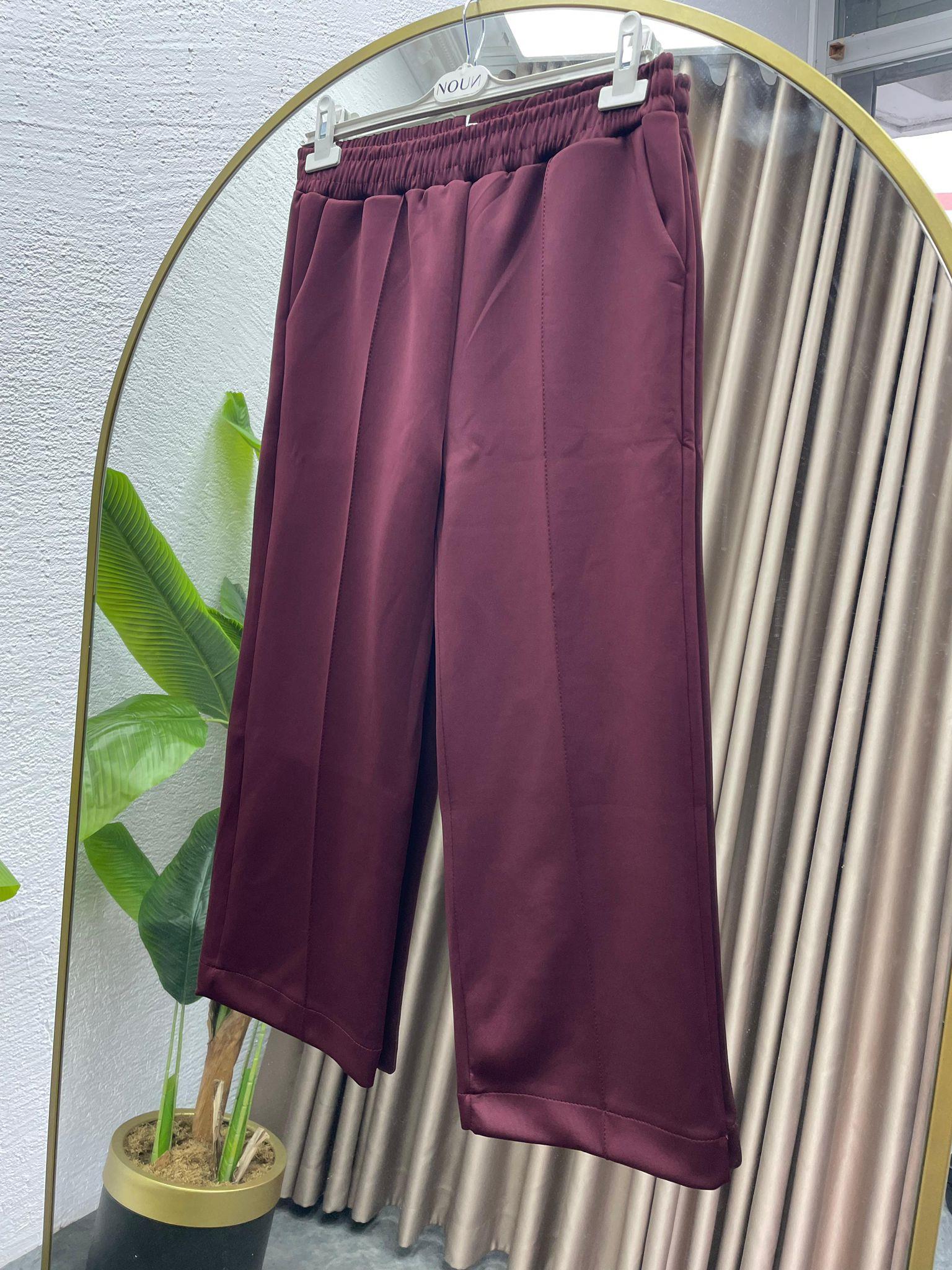 Burgundy Scuba Trousers